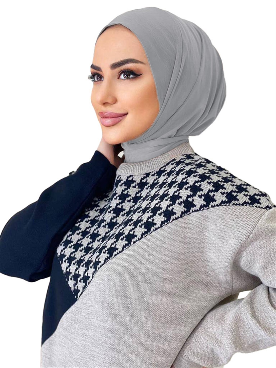 Çıtçıtlı Bayan Bone Şal