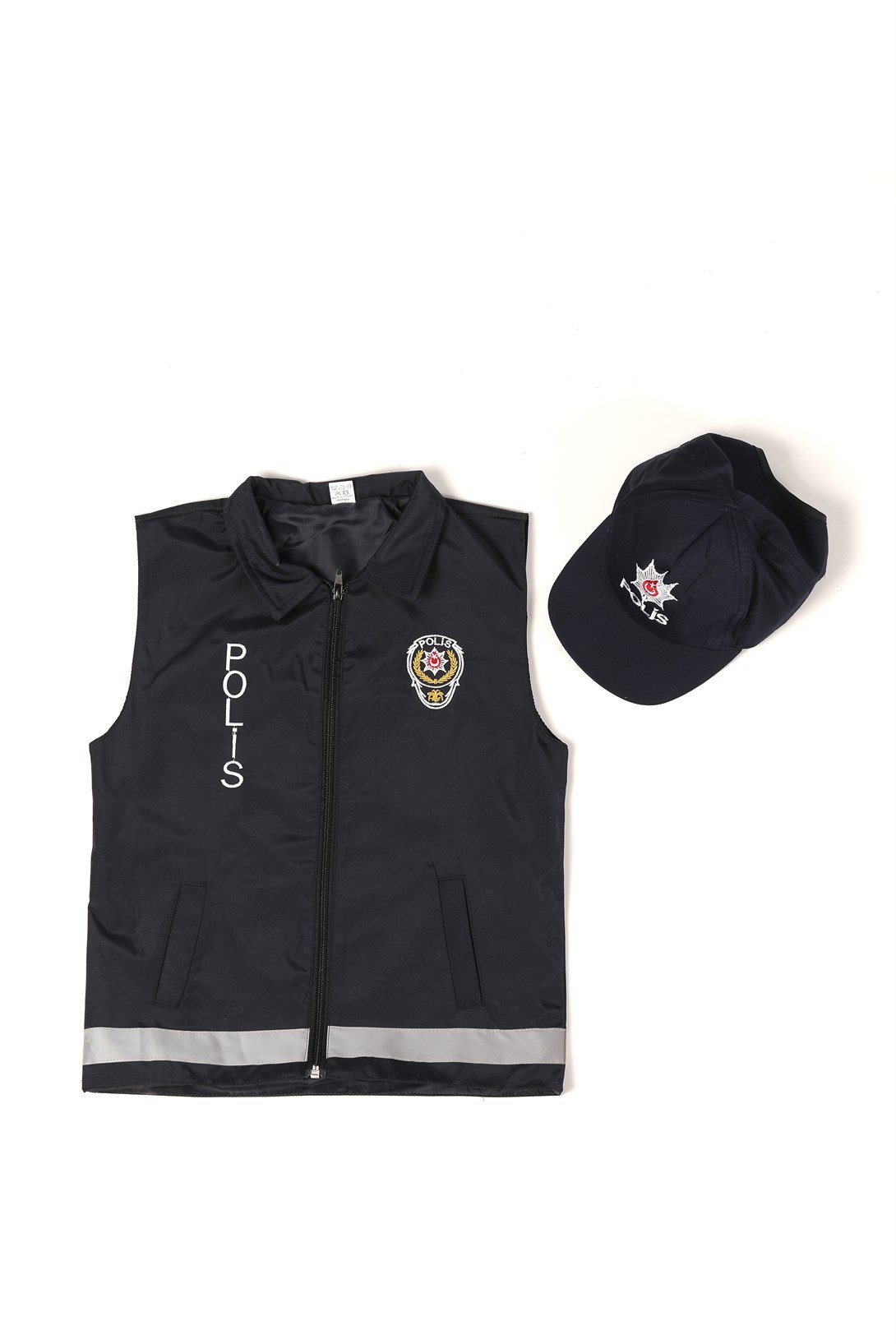 Çocuk Polis Yeleği Ve Şapkası