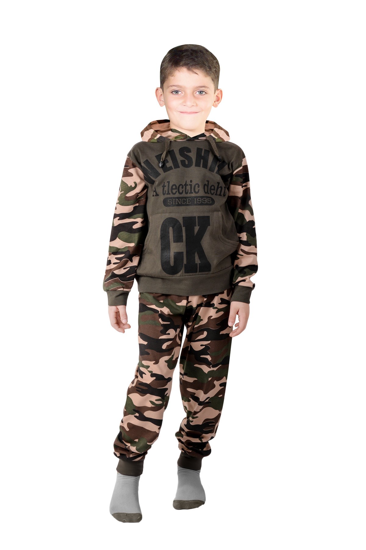 Kamuflaj Desenli Eşofman Mevsimlik Pijama Çocuk Takım