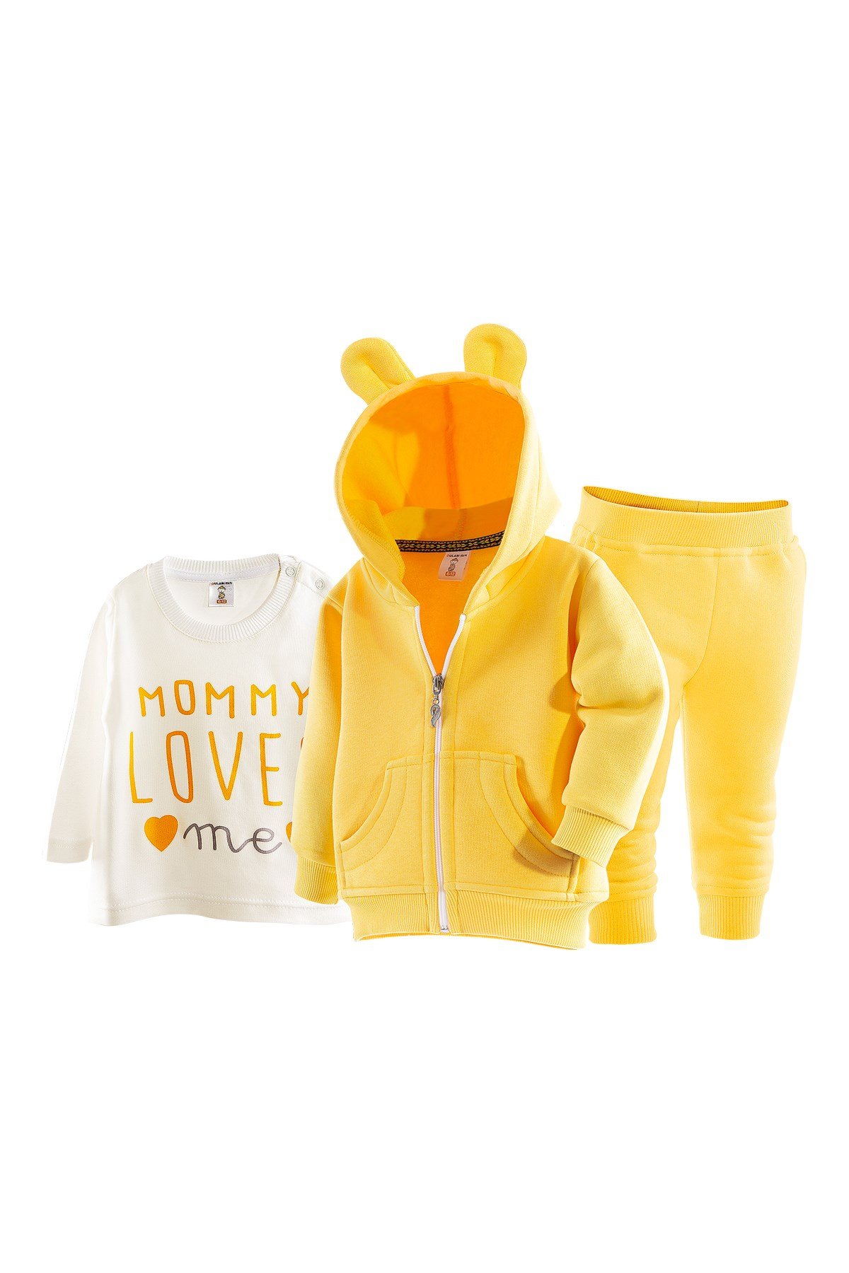 Kapüşonlu Kışlık Bebek Pijama Takımı