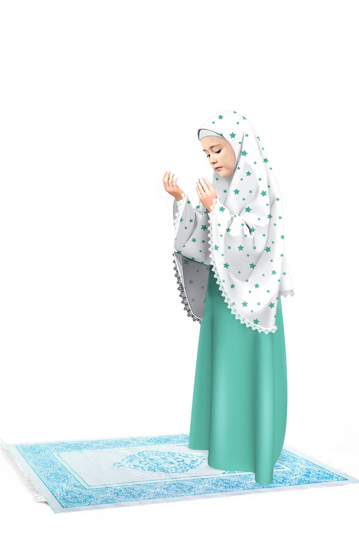 NAMAZ TAKIMLARI NAMAZLIK TAKIM Ç BSKL POPLİN 3 AD Ghabir 3 cm peçe BSKL  Dasan 12 MODEL 980 981