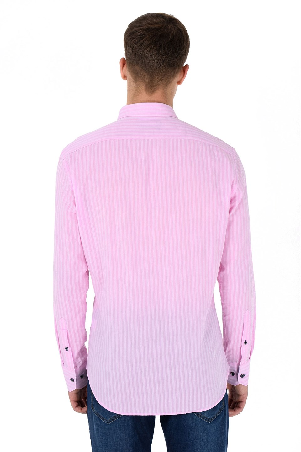  Morven Erkek Agrive Slim Fit Uzun Kollu Gömlek Pembe