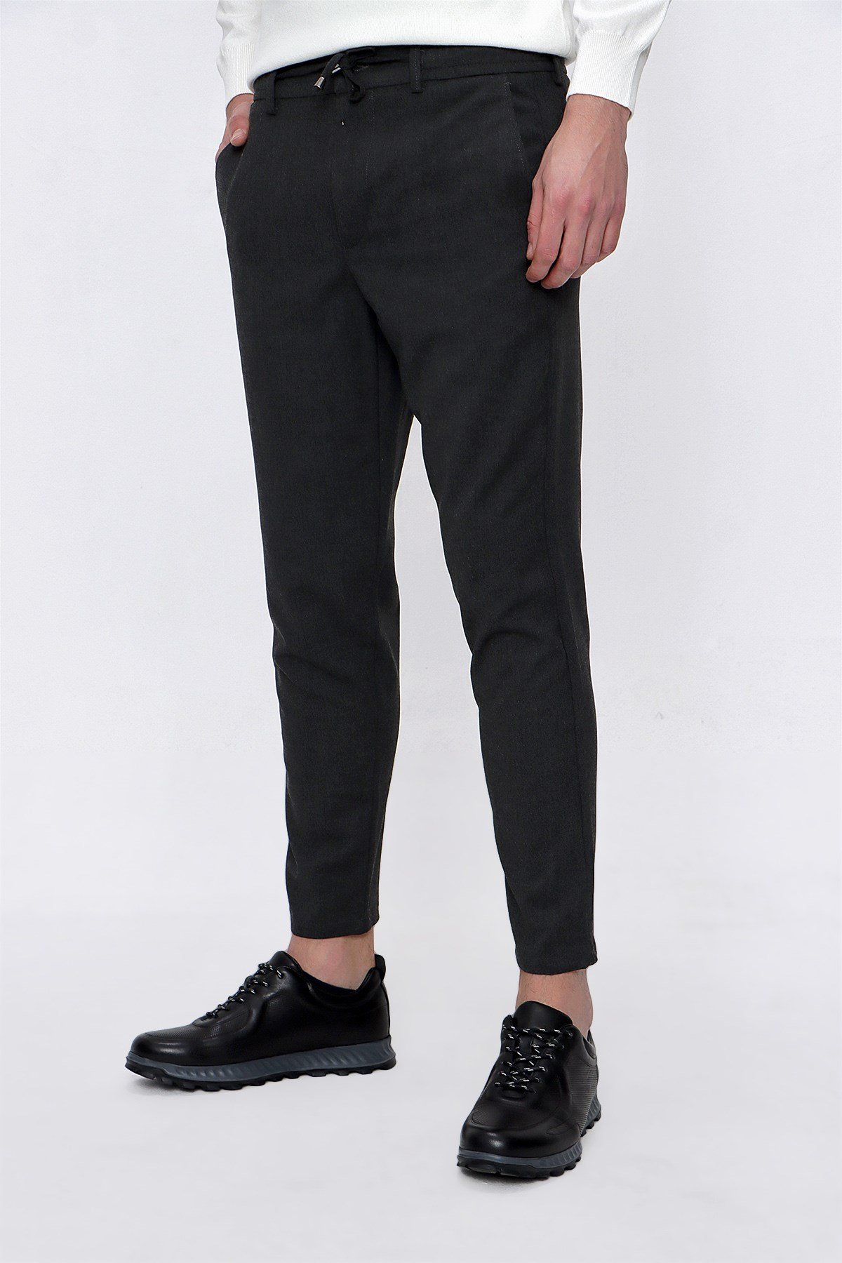  Morven Erkek Antrasit Slim Fit Lastikli Spor Pantolon