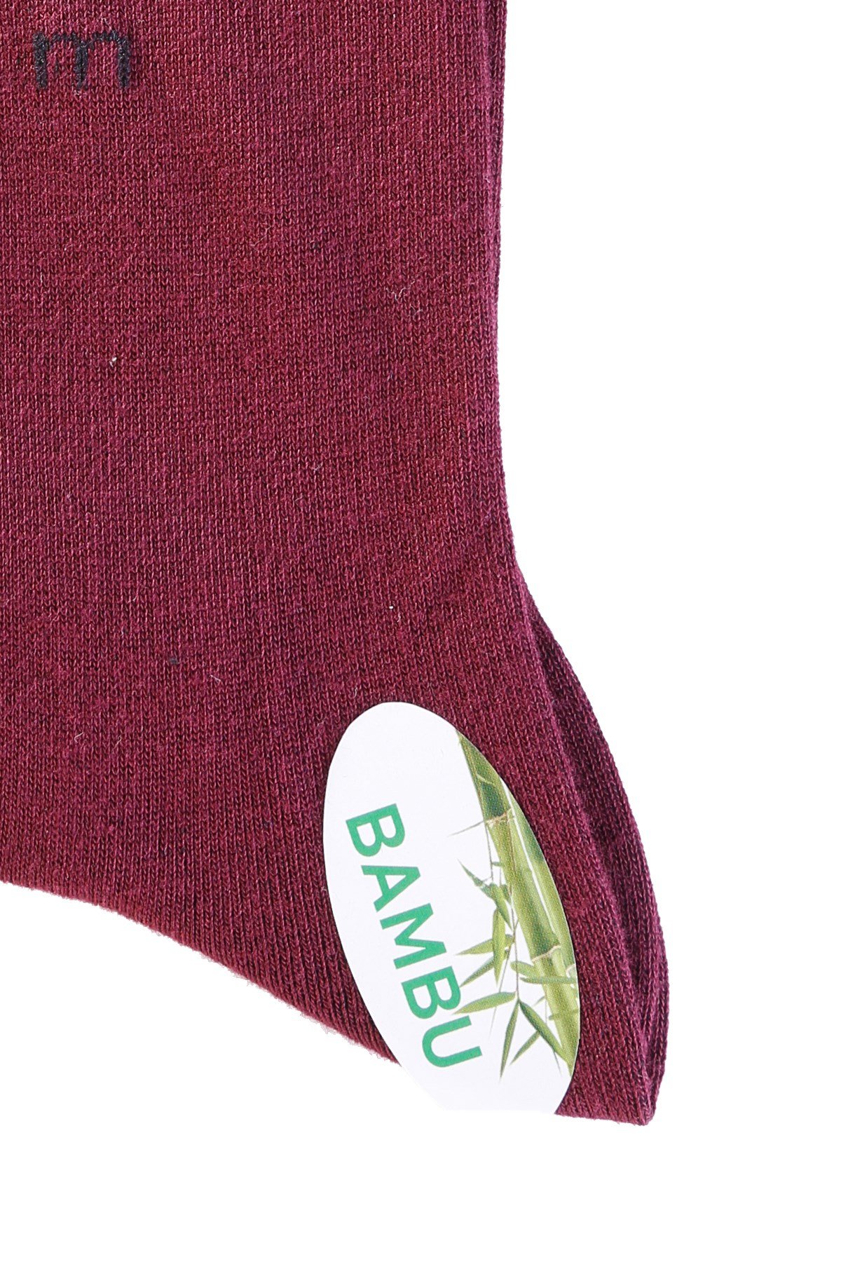  Morven Erkek Bordo Bambu Düz Uzun Çorap