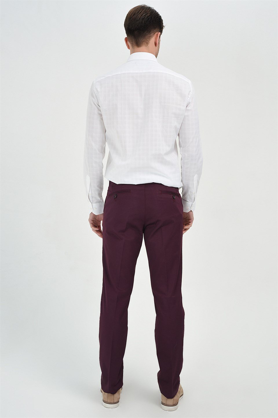  Morven Erkek Bordo Prado Dinamik Fit Pantolon