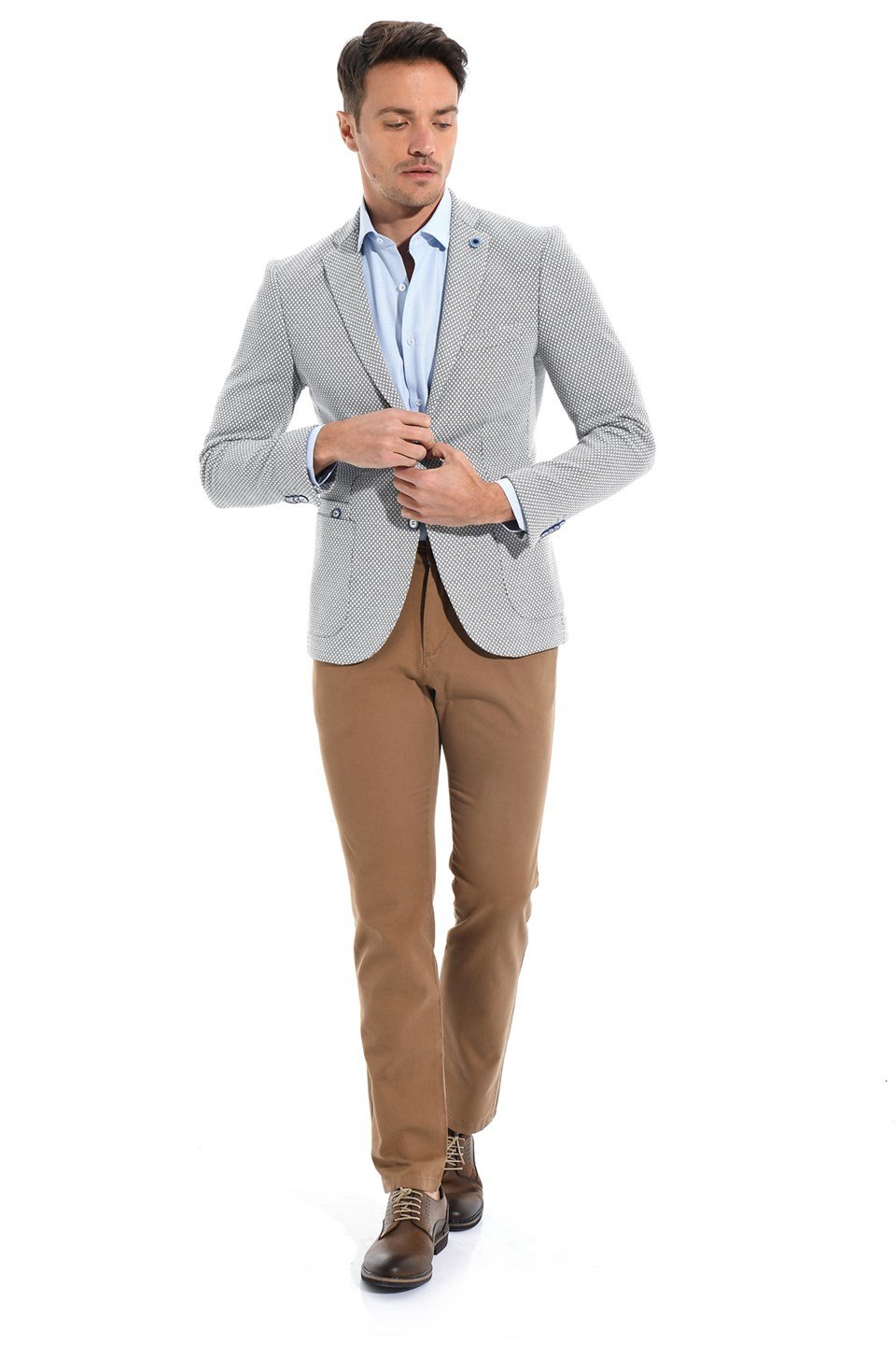  Morven Erkek Cotton Trend Slim Fit Ceket Lacivert