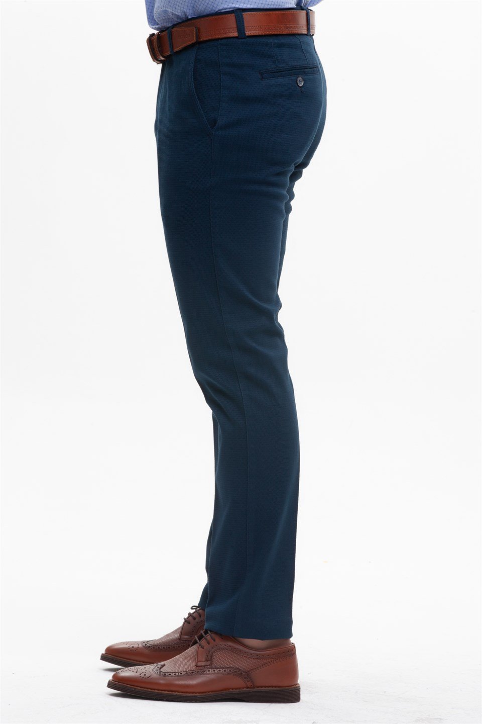  Morven Erkek Eyfel Slim Fit Pantolon Petrol Mavisi
