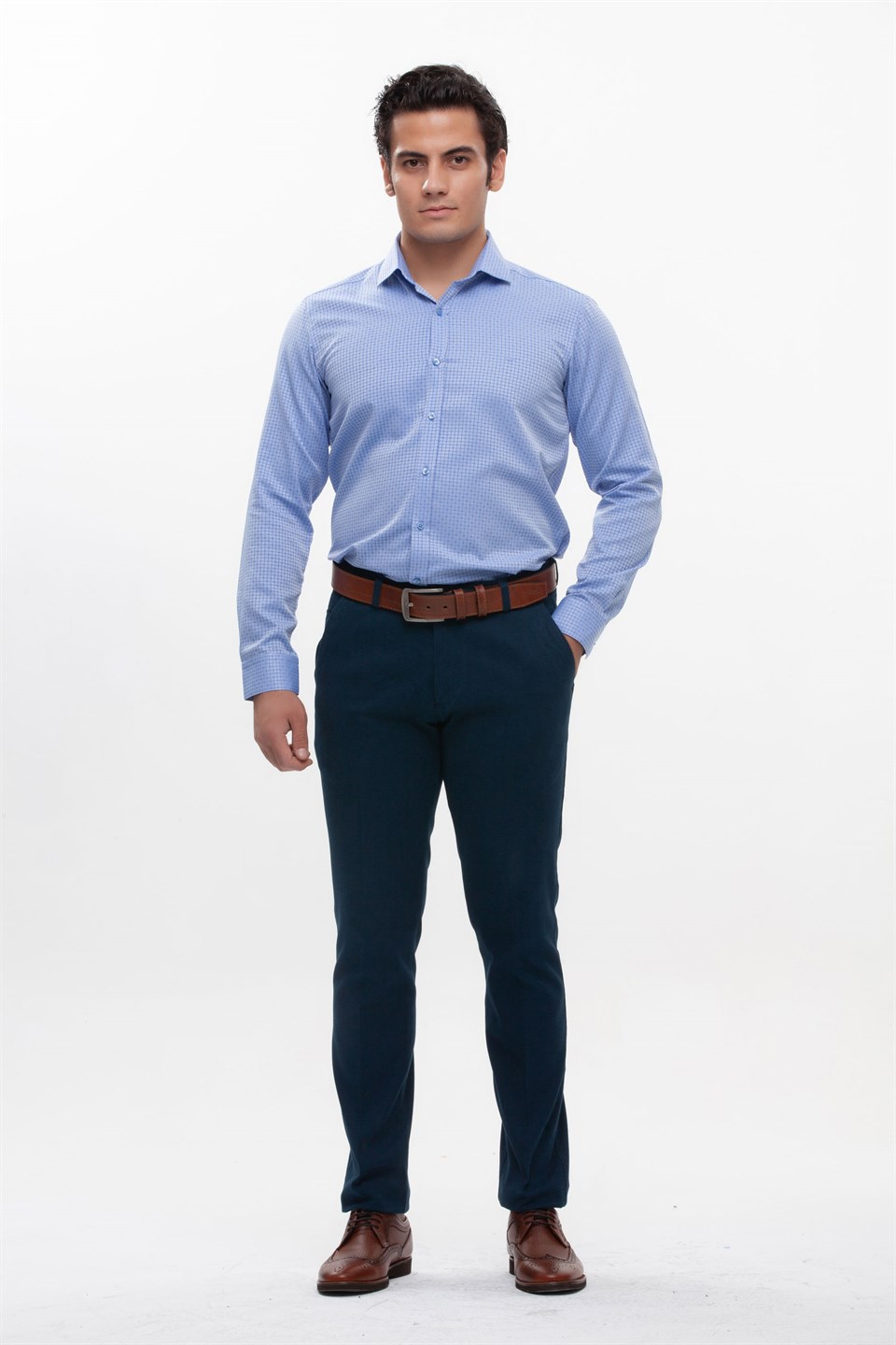  Morven Erkek Eyfel Slim Fit Pantolon Petrol Mavisi