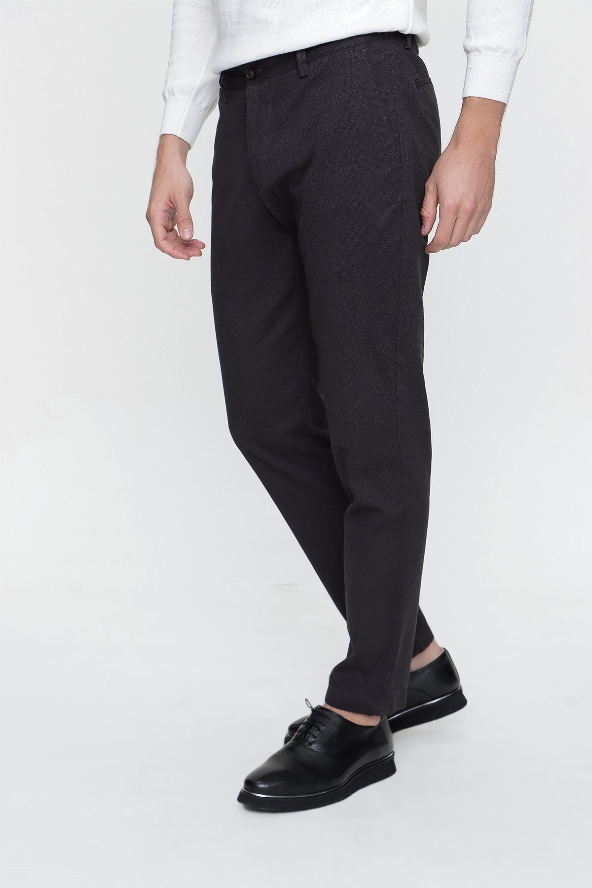  Morven Erkek Füme Palermo Pamuklu Slim Fit Yan Cep Keten Pantolon