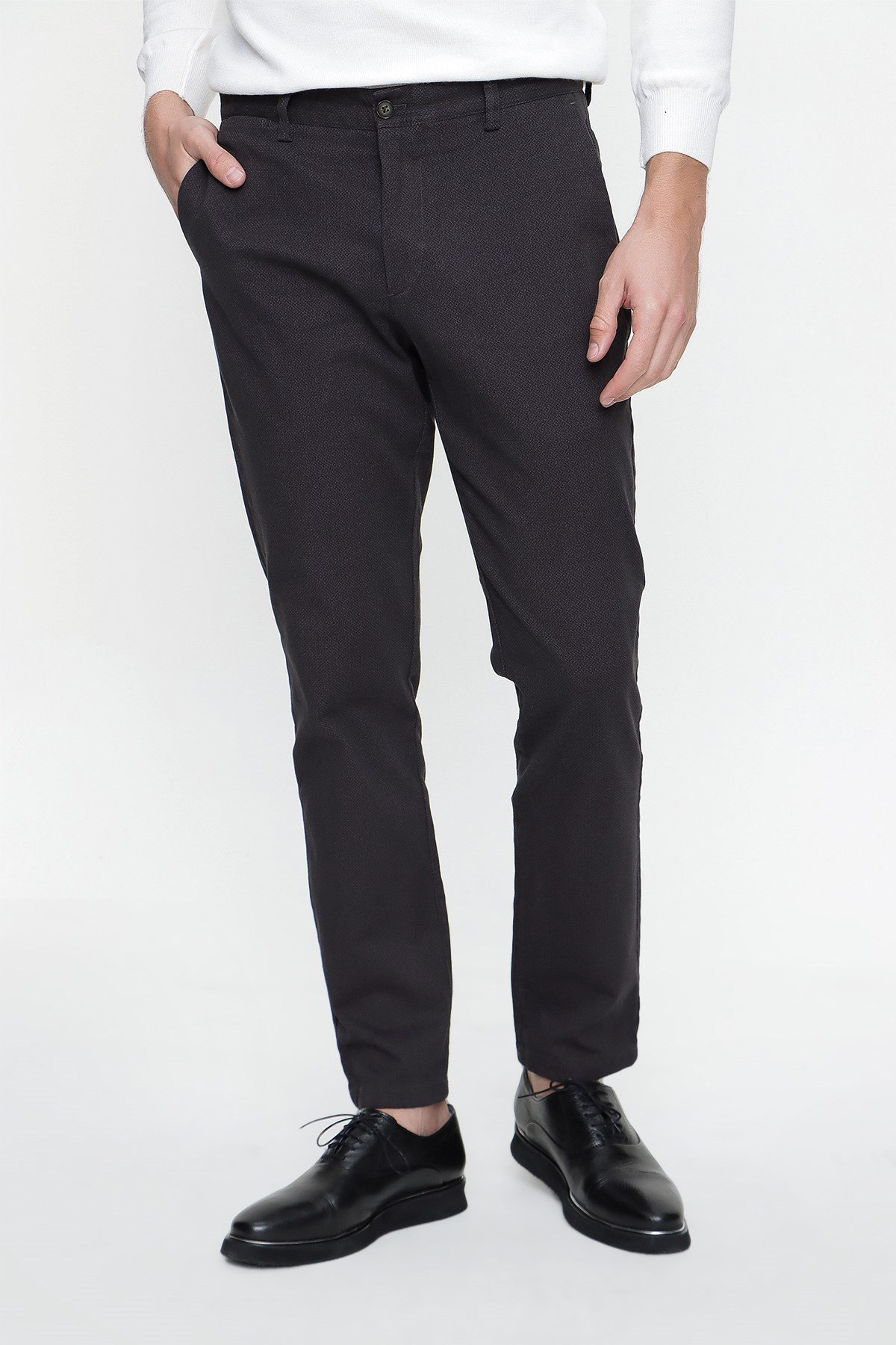  Morven Erkek Füme Palermo Pamuklu Slim Fit Yan Cep Keten Pantolon
