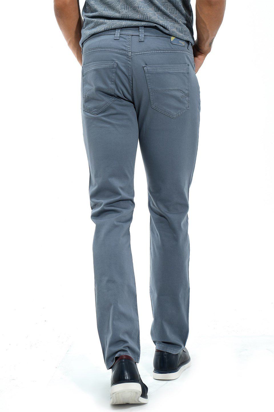  Morven Erkek Gri Leyton Pamuklu Dynamic Fit Rahat Kesim 5 Cep Keten Pantolon