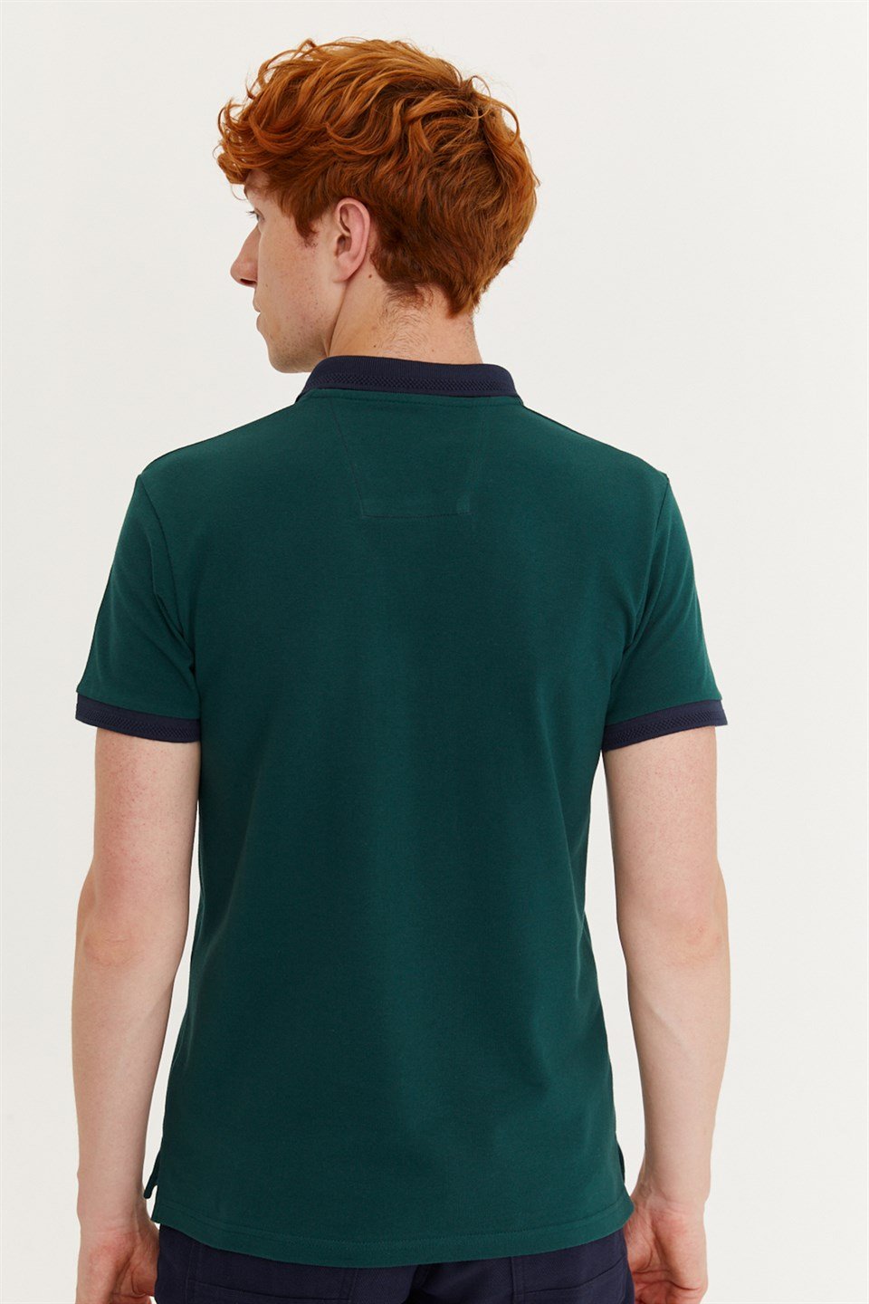  Morven Erkek Haki Basic Polo Yaka Cepsiz Dynamik Fit Rahat Kesim T-Shirt