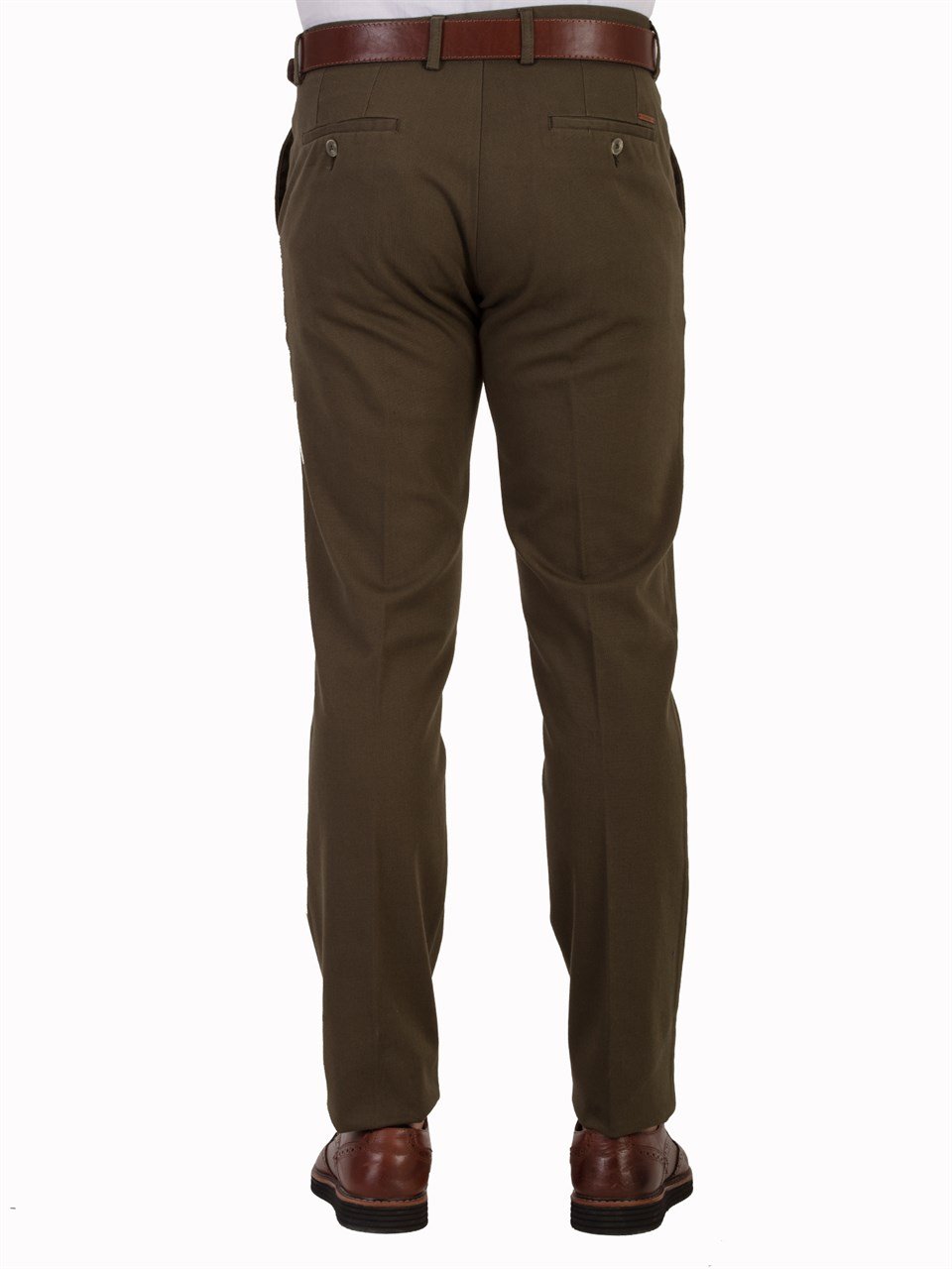  Morven Erkek Haki Parma Pamuklu Dynamic Fit Rahat Kesim Yan Cep Keten Pantolon