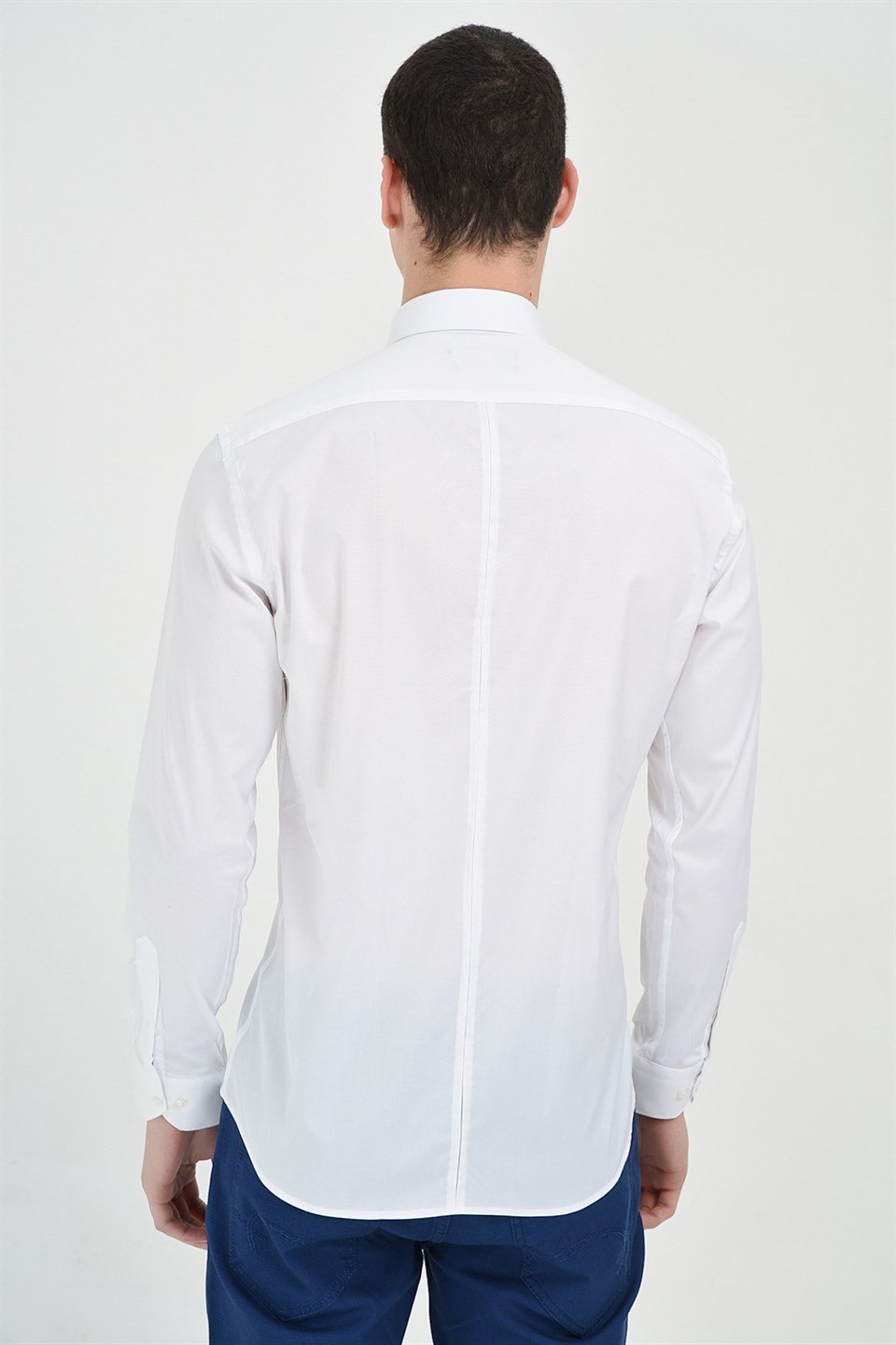  Morven Erkek Jasen Slim Fit Uzun Kollu Gömlek Beyaz