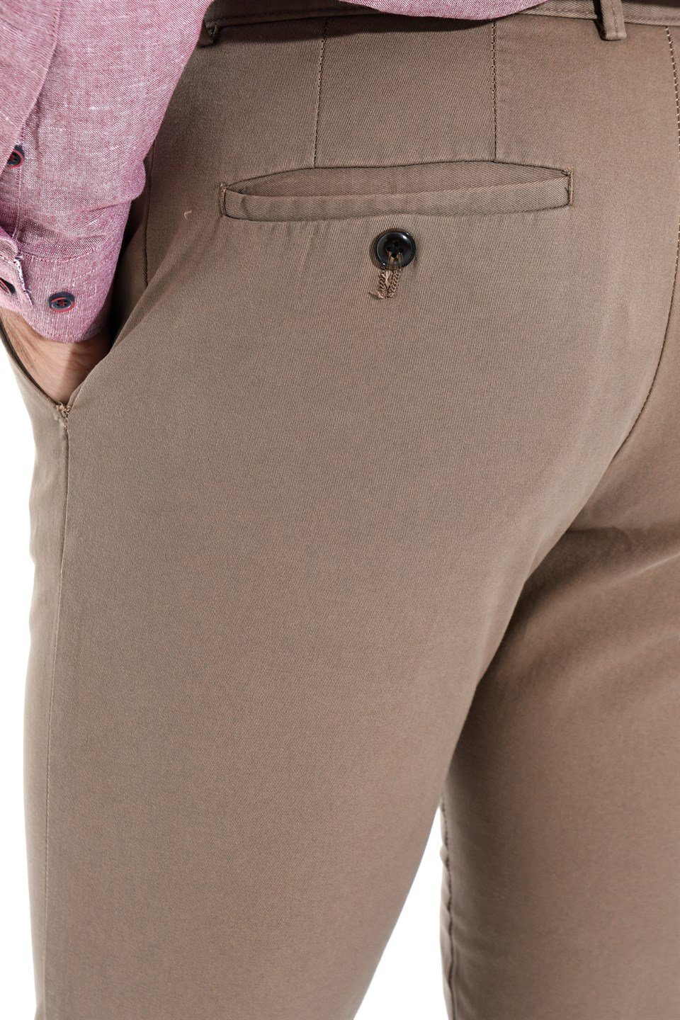  Morven Erkek Kremrengi Persion %100 Pamuk Regulr Fit Yan Cep keten Pantolon