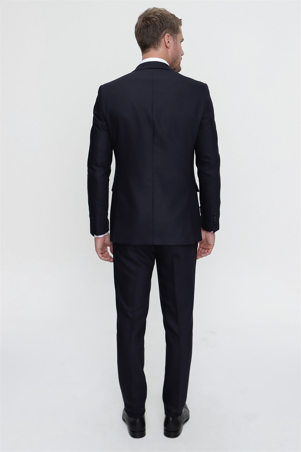  Morven Erkek Lacivert Perotto  Slim Fit Dar Kesim 8 Drop Takım Elbise