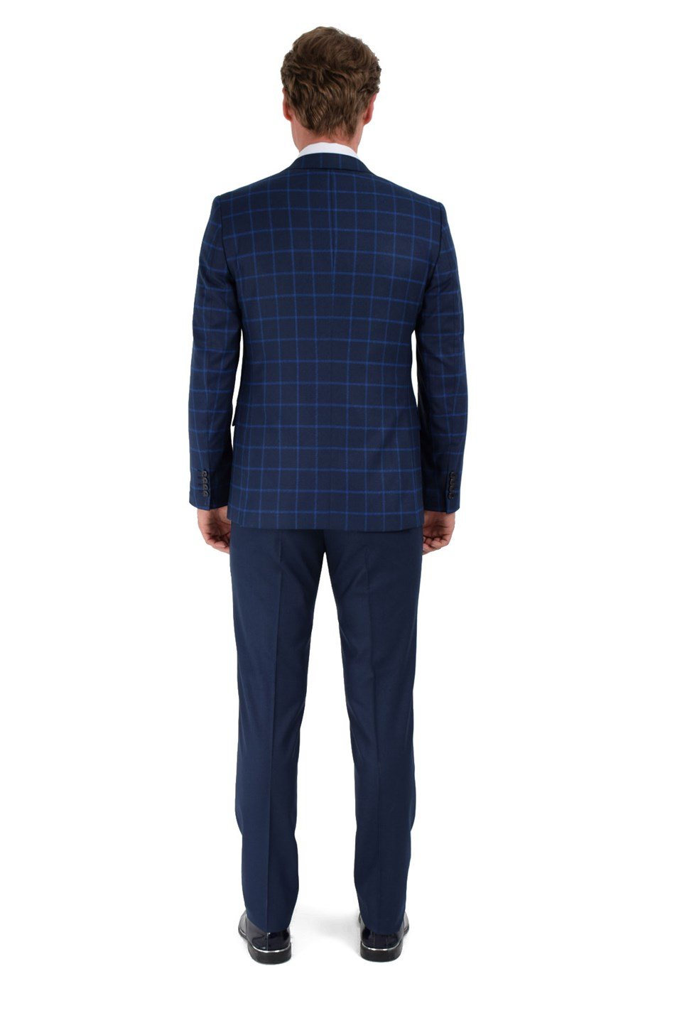  Morven Erkek Lacivert Rooney Slim Fit Dar Kesim Yelekli Kombin 6 Drop Takım Elbise