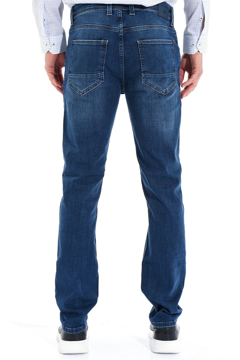  Morven Erkek Mavi Coron Pamuklu Dynamic Fit Rahat Kesim 5 Cep Kot Pantolon