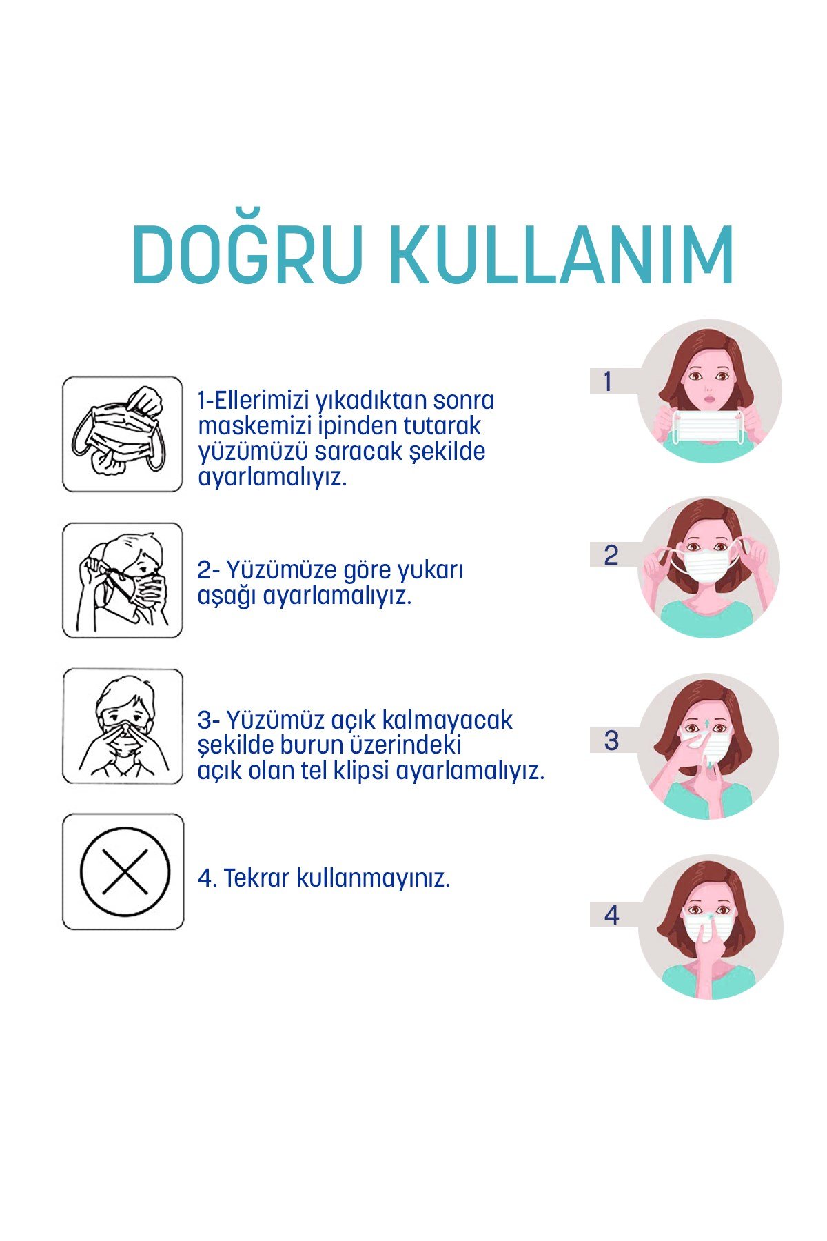  Morven Erkek Mavi MELANTİS MEDİKAL Tek Kullanımlık 3 Katlı Telli Cerrahi Maske 10 Kutu 500 Adet  Mavi