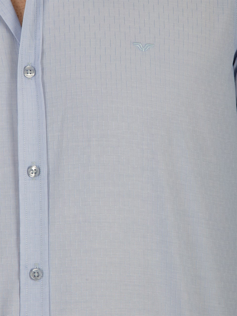  Morven Erkek Mavi Saldera Slim Fit Jakarlı İtalyan Yaka Uzun Kollu Gömlek