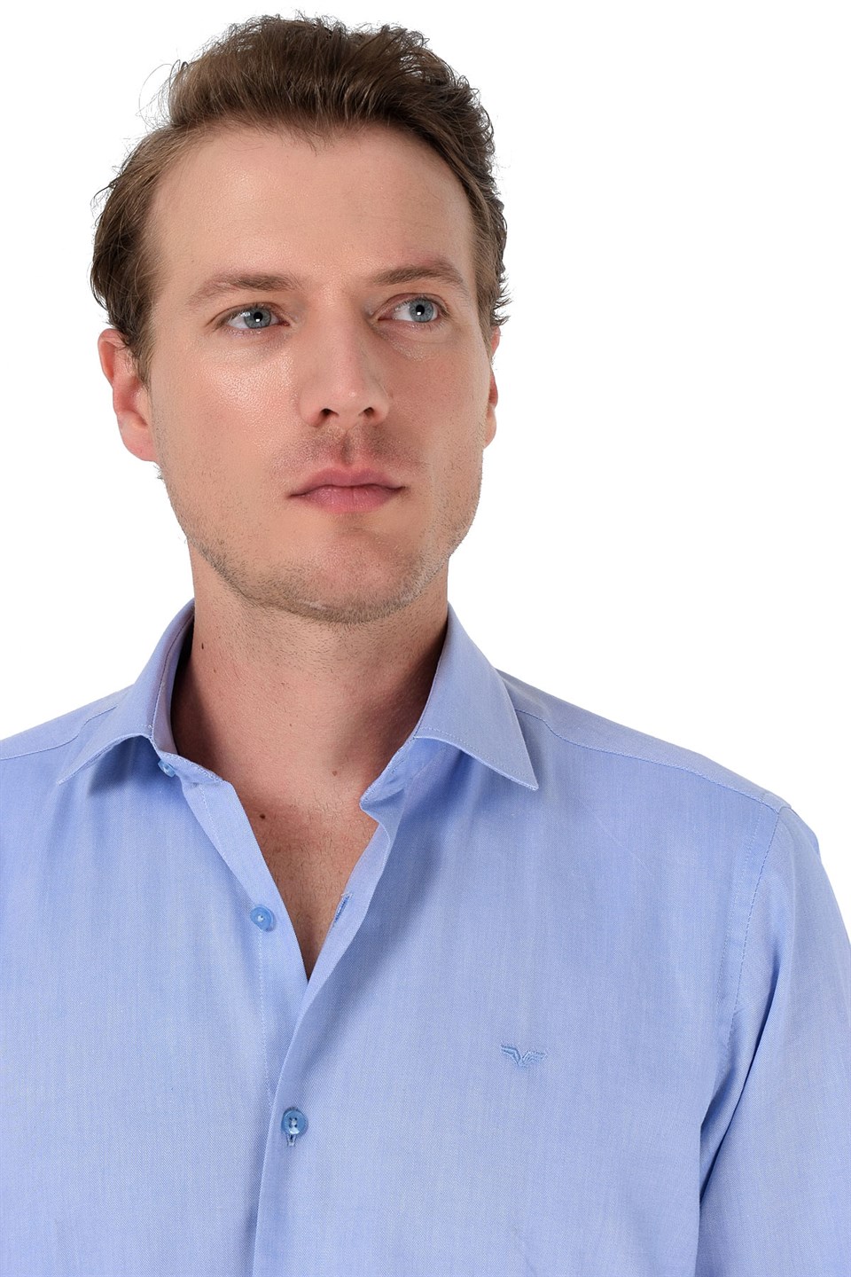  Morven Erkek Oxford Slim Fit Uzun Kol Gömlek Mavi