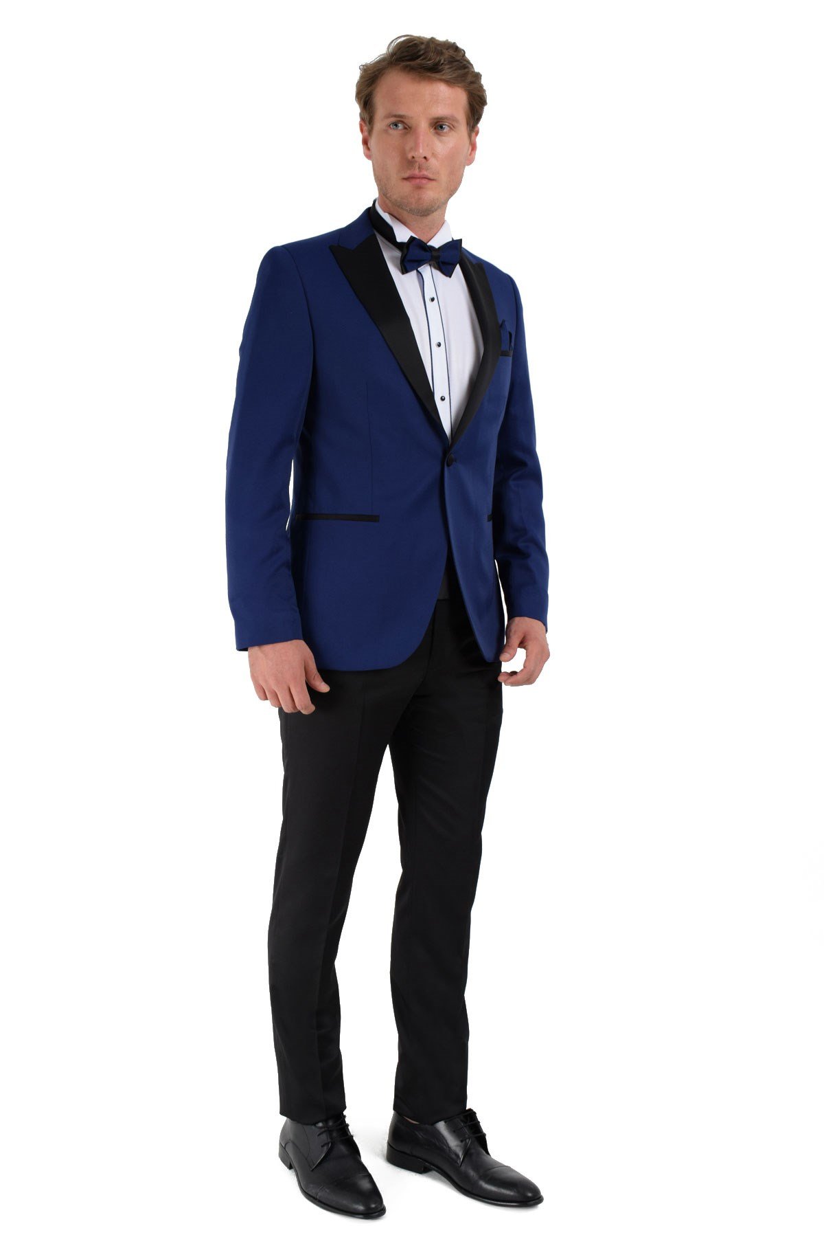  Morven Erkek Saks Mavisi Broadway Slim Fit Damatlık Takım Elbise