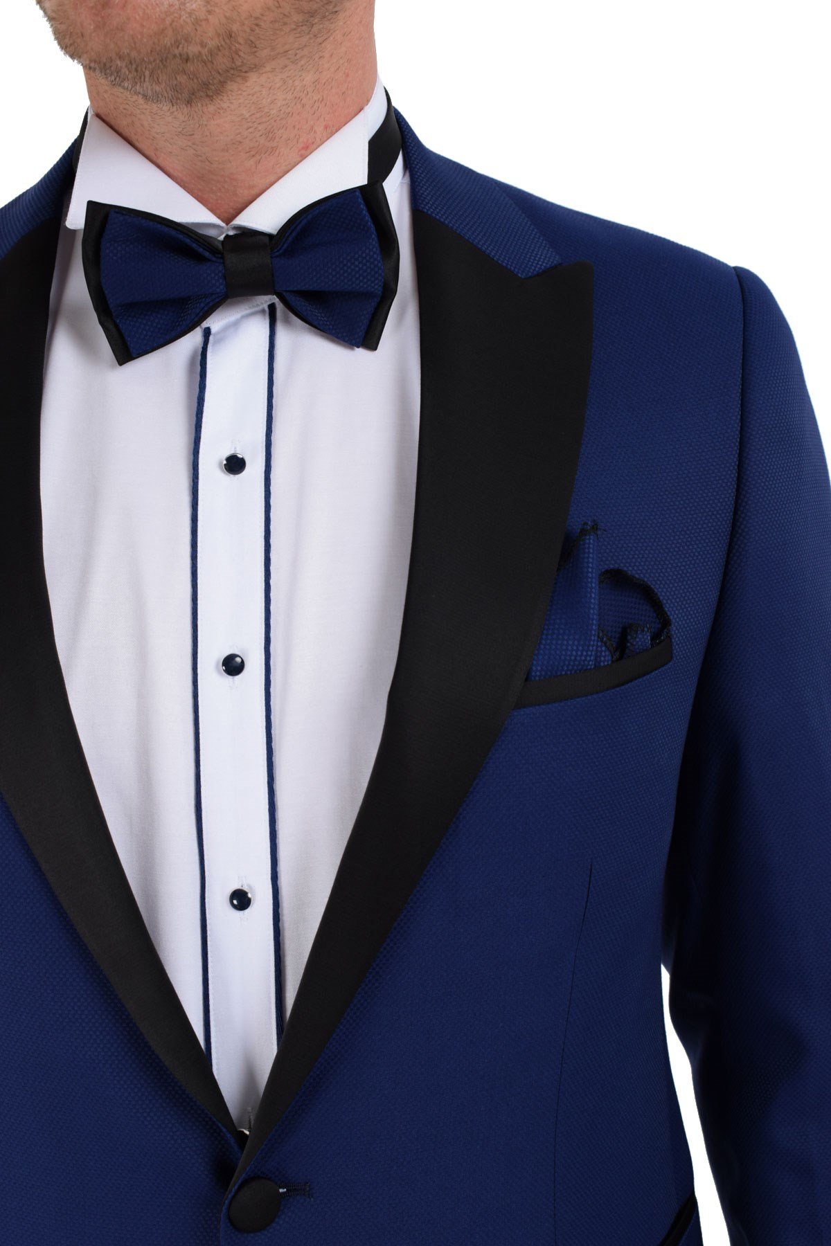  Morven Erkek Saks Mavisi Broadway Slim Fit Damatlık Takım Elbise