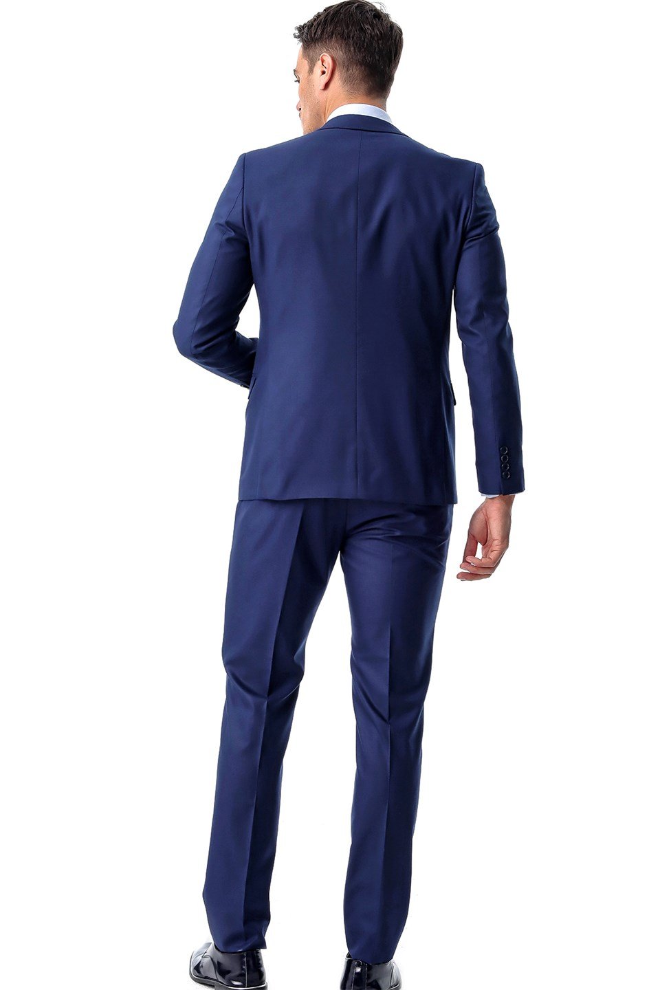  Morven Erkek Saks Mavisi Jakarlı Slim Fit Dar Kesim 6 Drop Takım Elbise