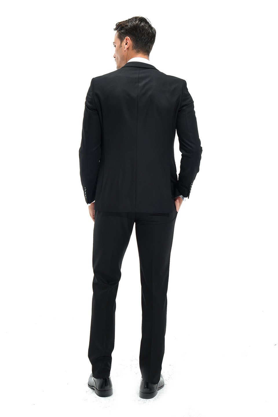  Morven Erkek Siyah Dubai Jakarlı Slim Fit Dar Kesim 6 Drop Takım Elbise