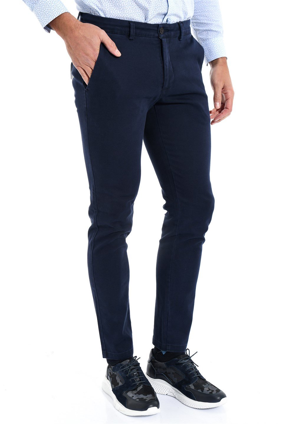  Morven Erkek Streak Slimfit Pantolon Lacivert