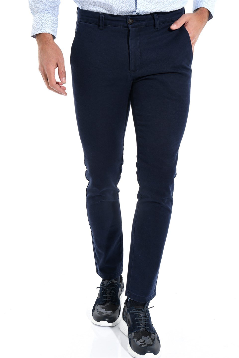  Morven Erkek Streak Slimfit Pantolon Lacivert