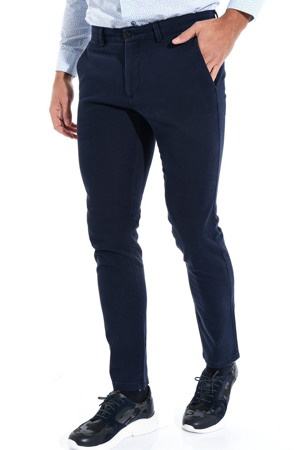  Morven Erkek Streak Slimfit Pantolon Lacivert