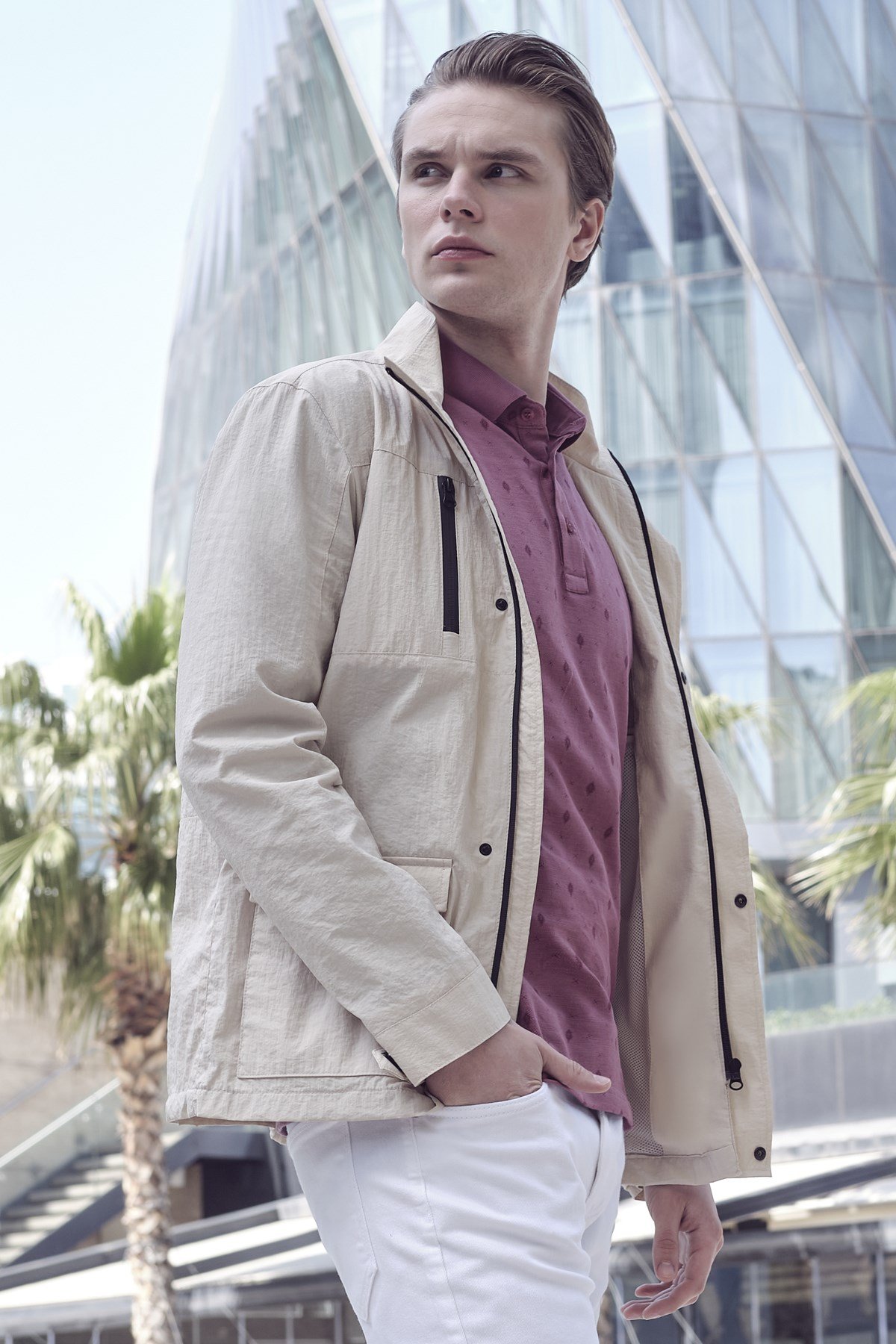  Morven Erkek Taş Pablo Dynamic Fit Safari Mont
