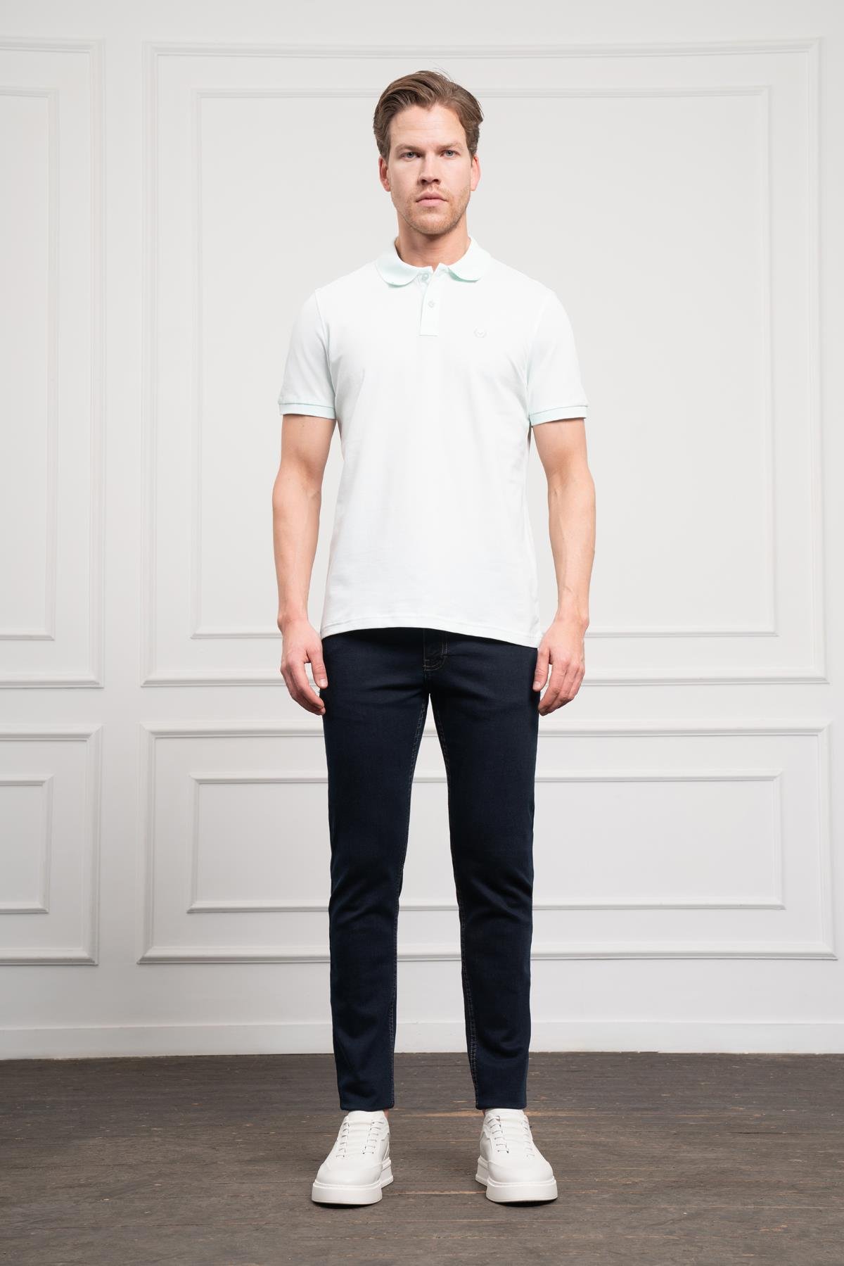 Morven Erkek A. MAVİ Basic Polo Yaka Dynamic Fit T-Shirt