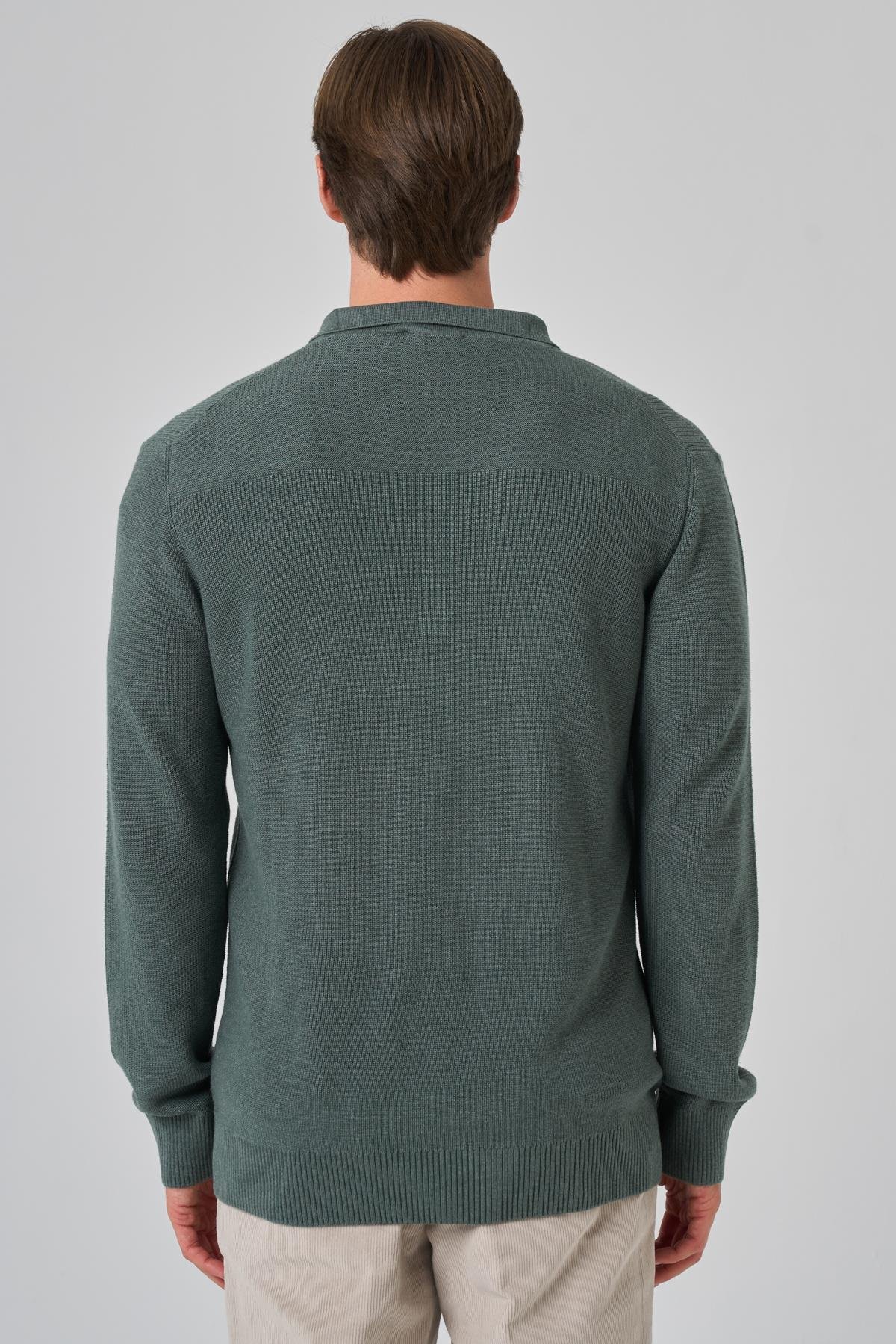 Morven Erkek Çağla Yeşili Trend Polo Yaka Dynamic Fit Rahat Kesim Triko