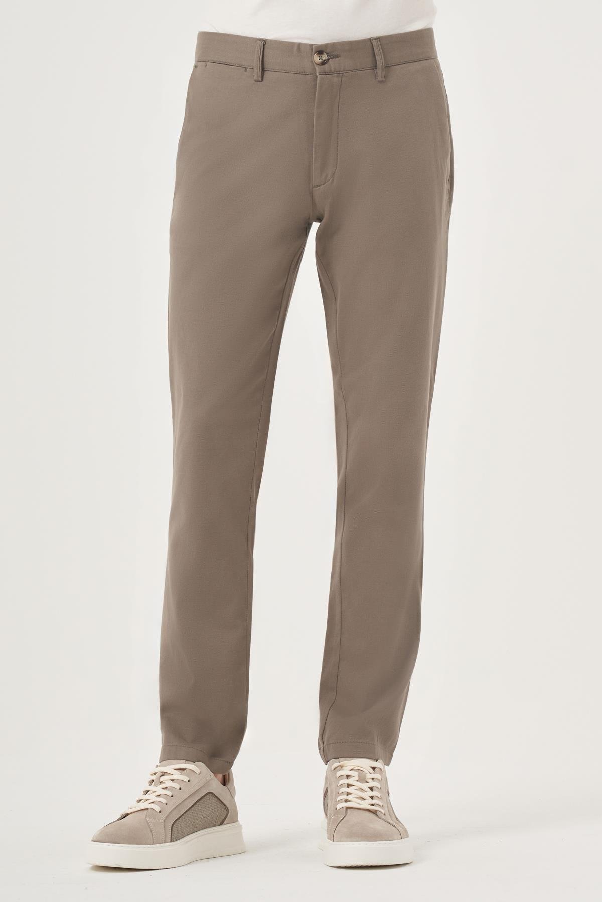 Morven Erkek Çağla Yeşili Yazlık Pamuk Yan Cep Slim Fit Chino Pantolon