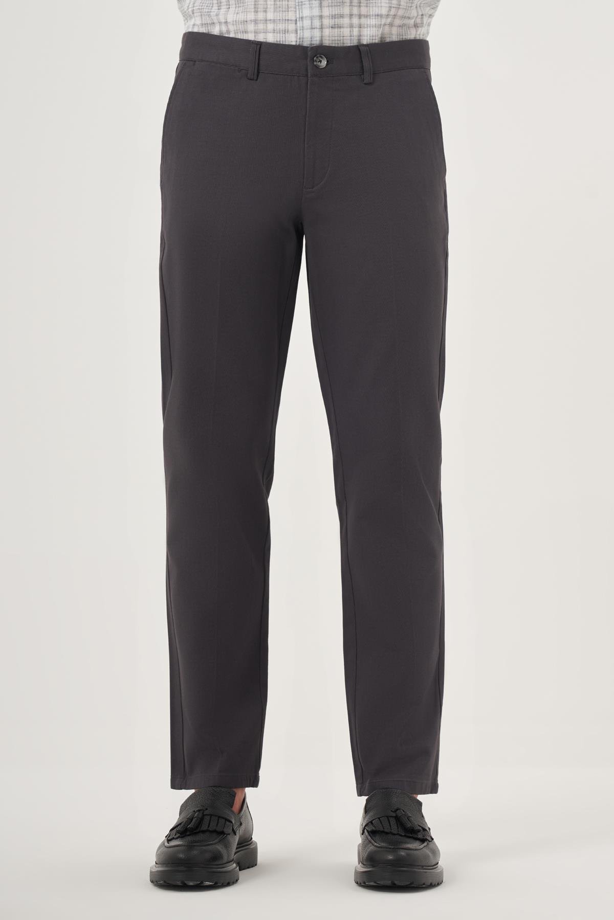 Morven Erkek Gri Chino Dynamic Fit Kışlık Pantolon