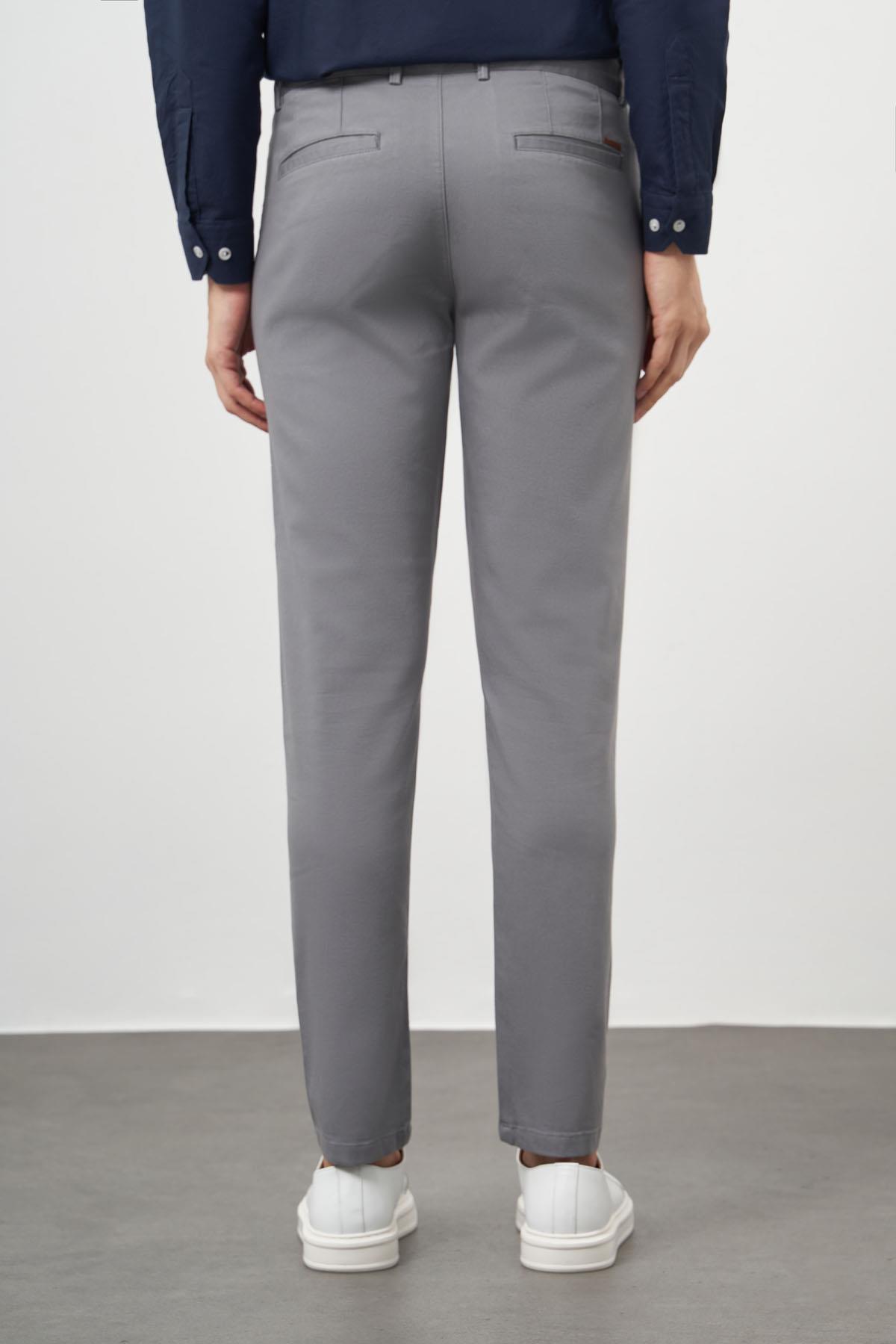 Morven Erkek Gri Chino Slim Fit Pantolon