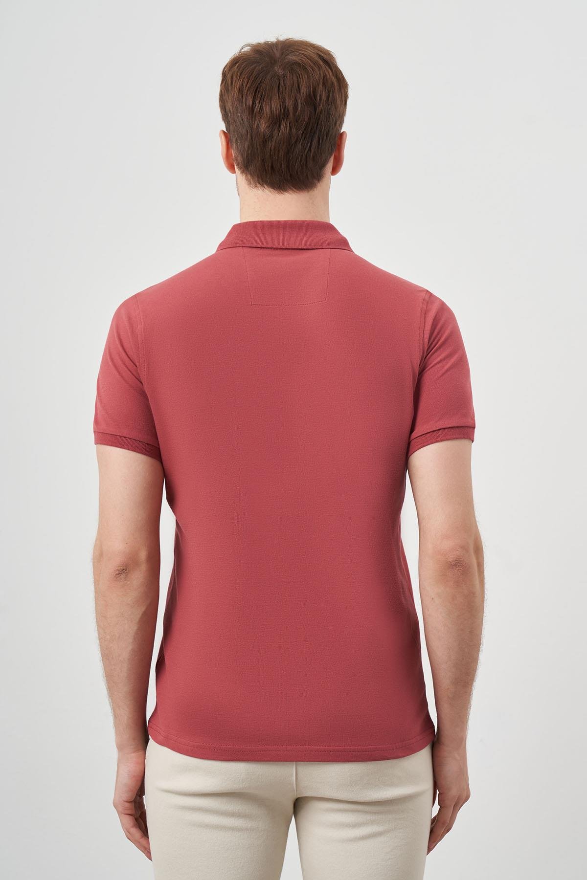 Morven Erkek Gül Basic Polo Yaka Dynamic Fit T-Shirt