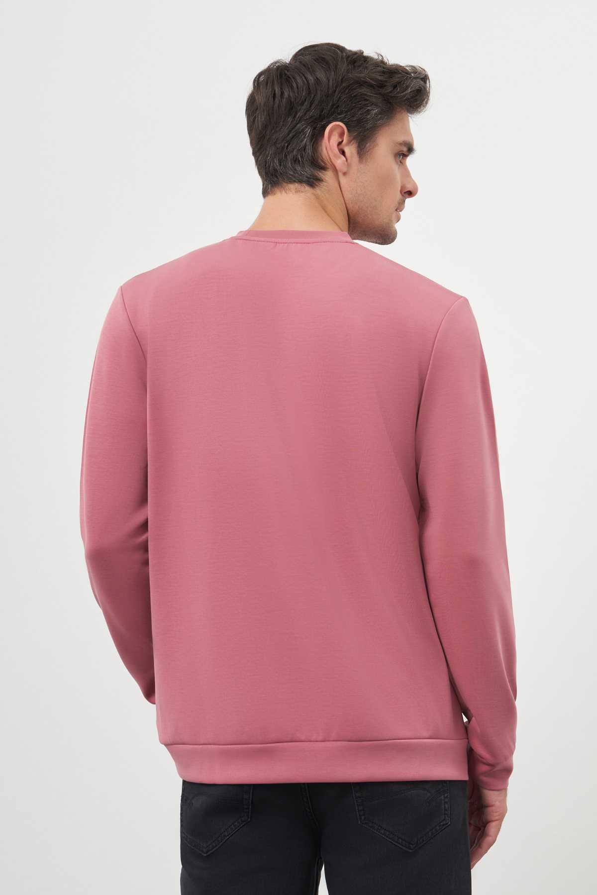 Morven Erkek Gül Trend Bisiklet Yaka Sweat-Shirt