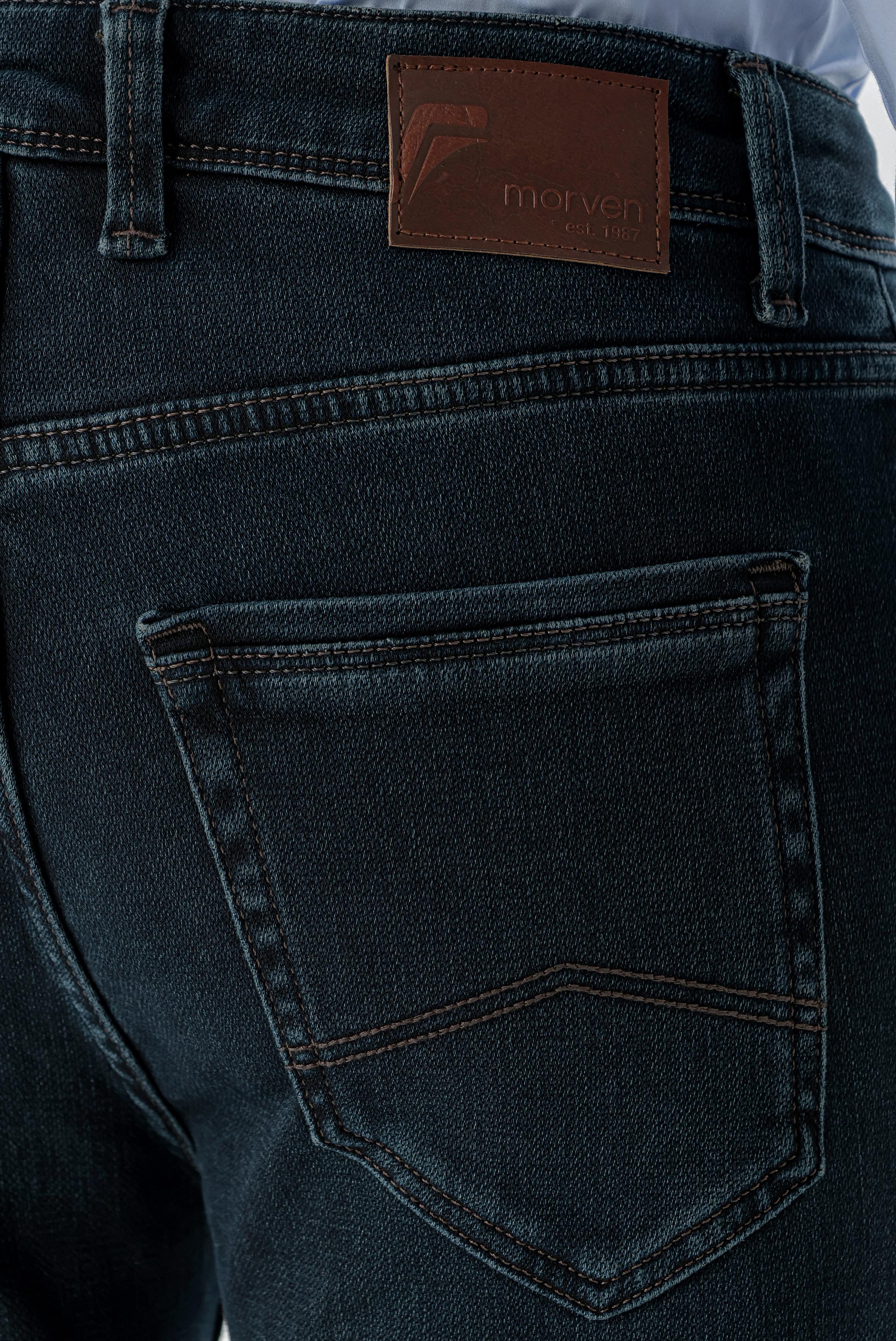 Morven Erkek Haki Denim 5 Cep Slim Fit Jean Kot Pantolon