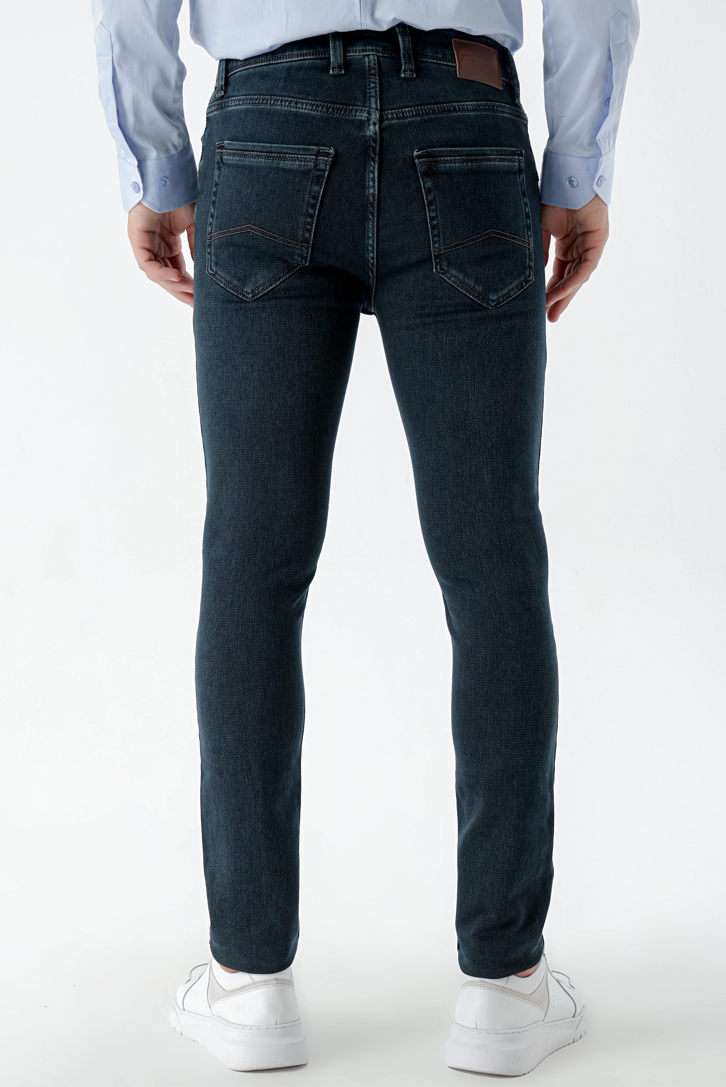 Morven Erkek Haki Denim 5 Cep Slim Fit Jean Kot Pantolon