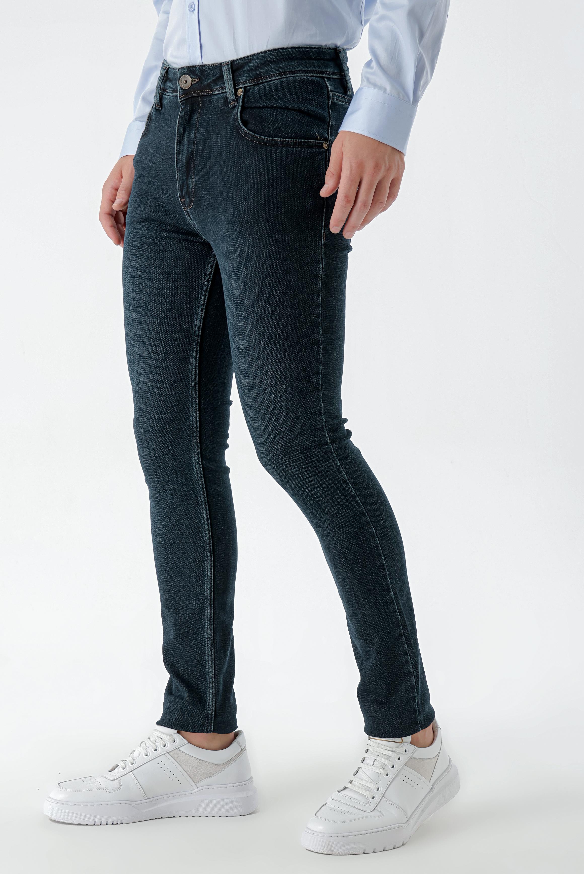 Morven Erkek Haki Denim 5 Cep Slim Fit Jean Kot Pantolon