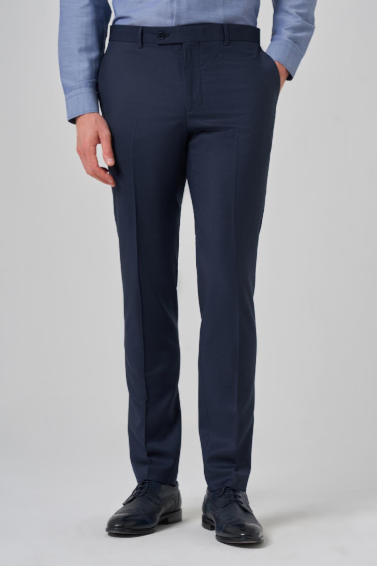 Morven Erkek KOYU LACİVERT Klasik Slim Fit Dar Kesim Pantolon