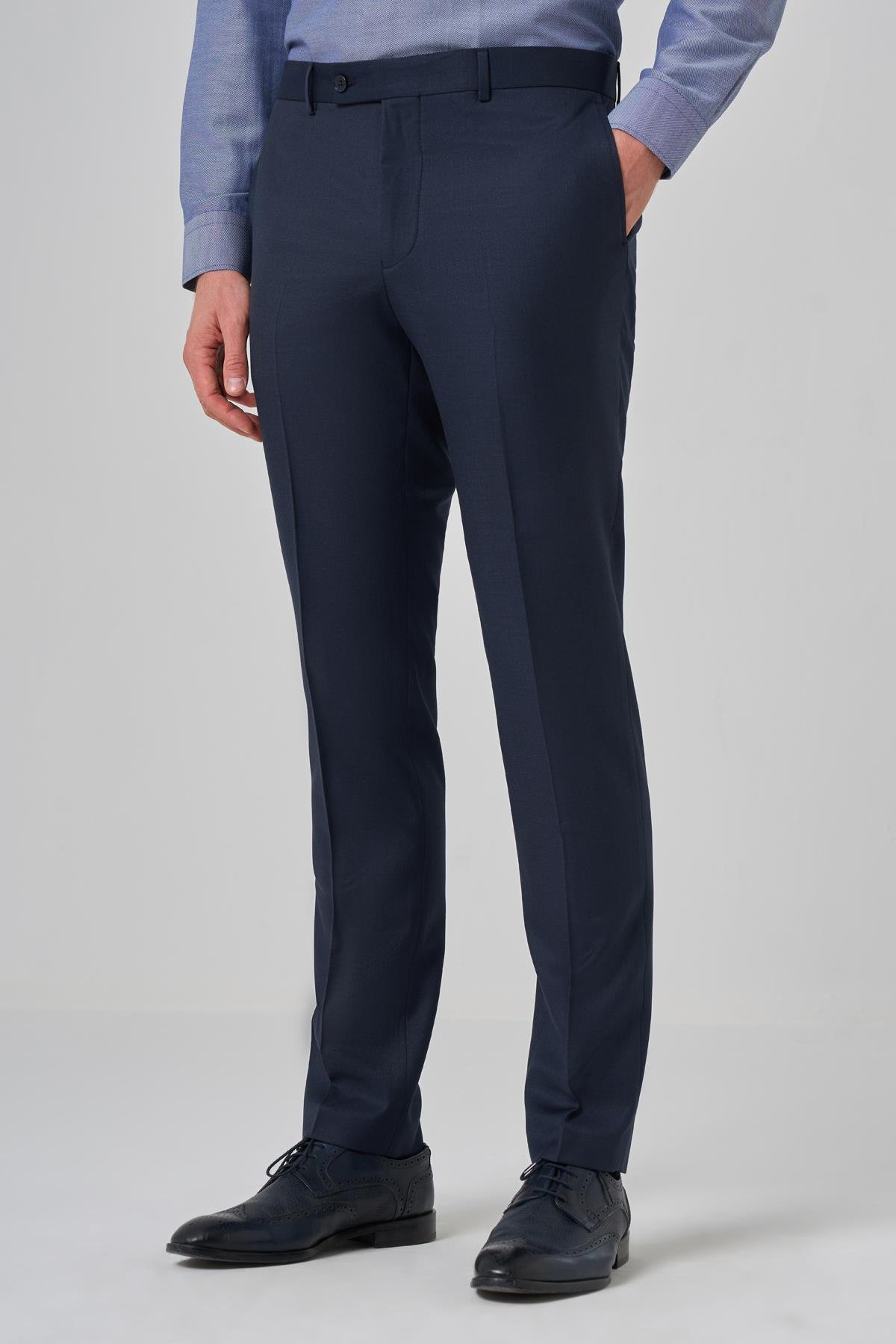 Morven Erkek KOYU LACİVERT Klasik Slim Fit Dar Kesim Pantolon