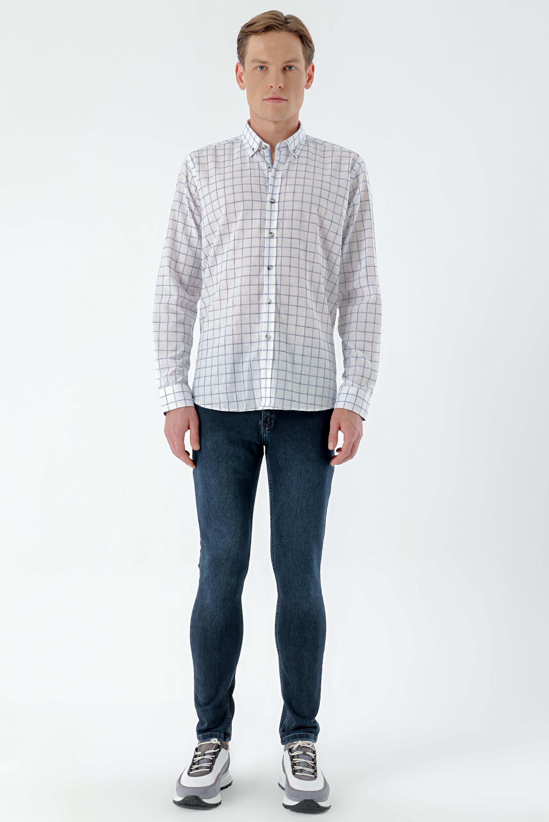 Morven Erkek Lacivert Denim 5 Cep Slim Fit Jean Kot Pantolon