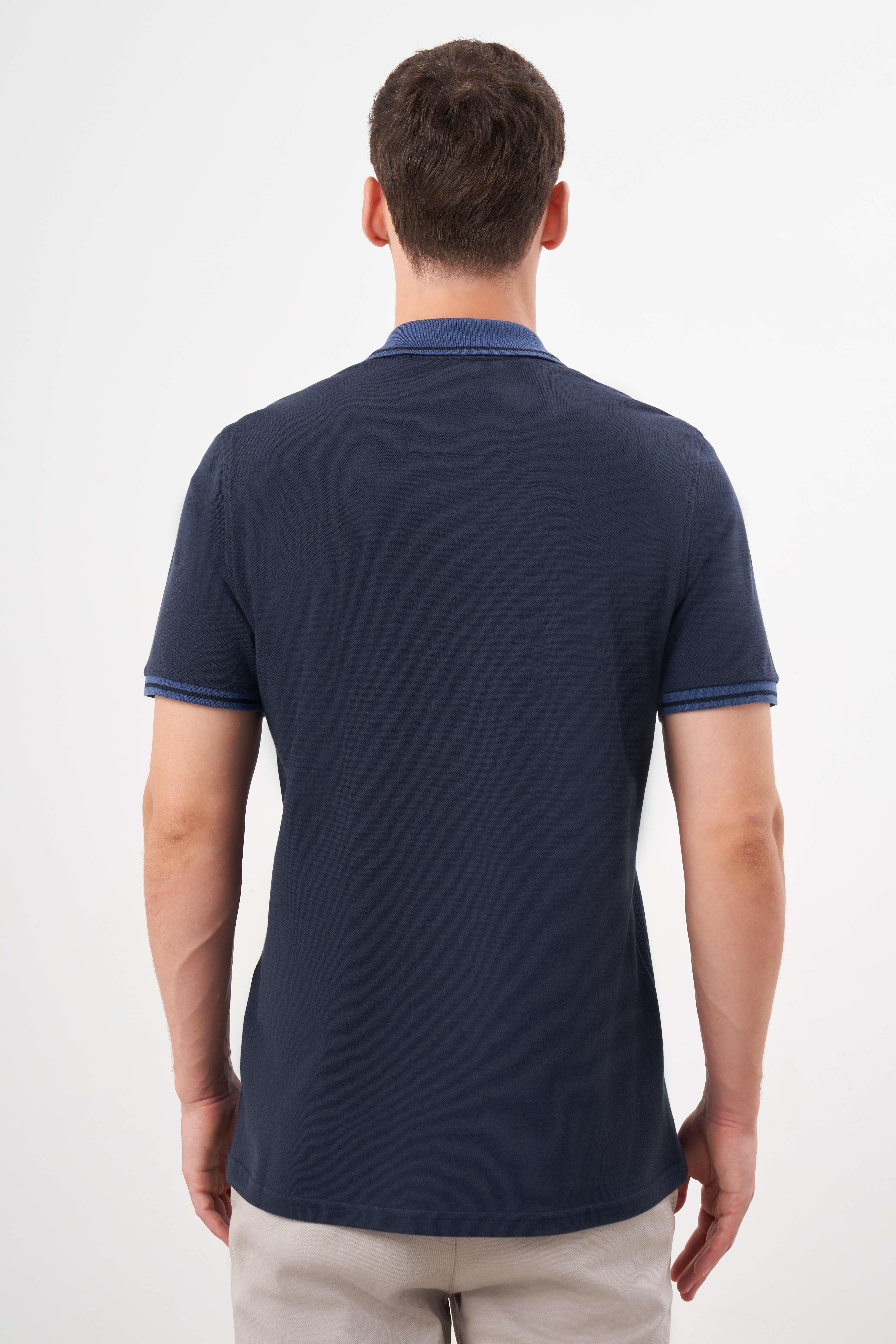 Morven Erkek Lacivert Trend Polo Yaka Dynamic Fit T-Shirt