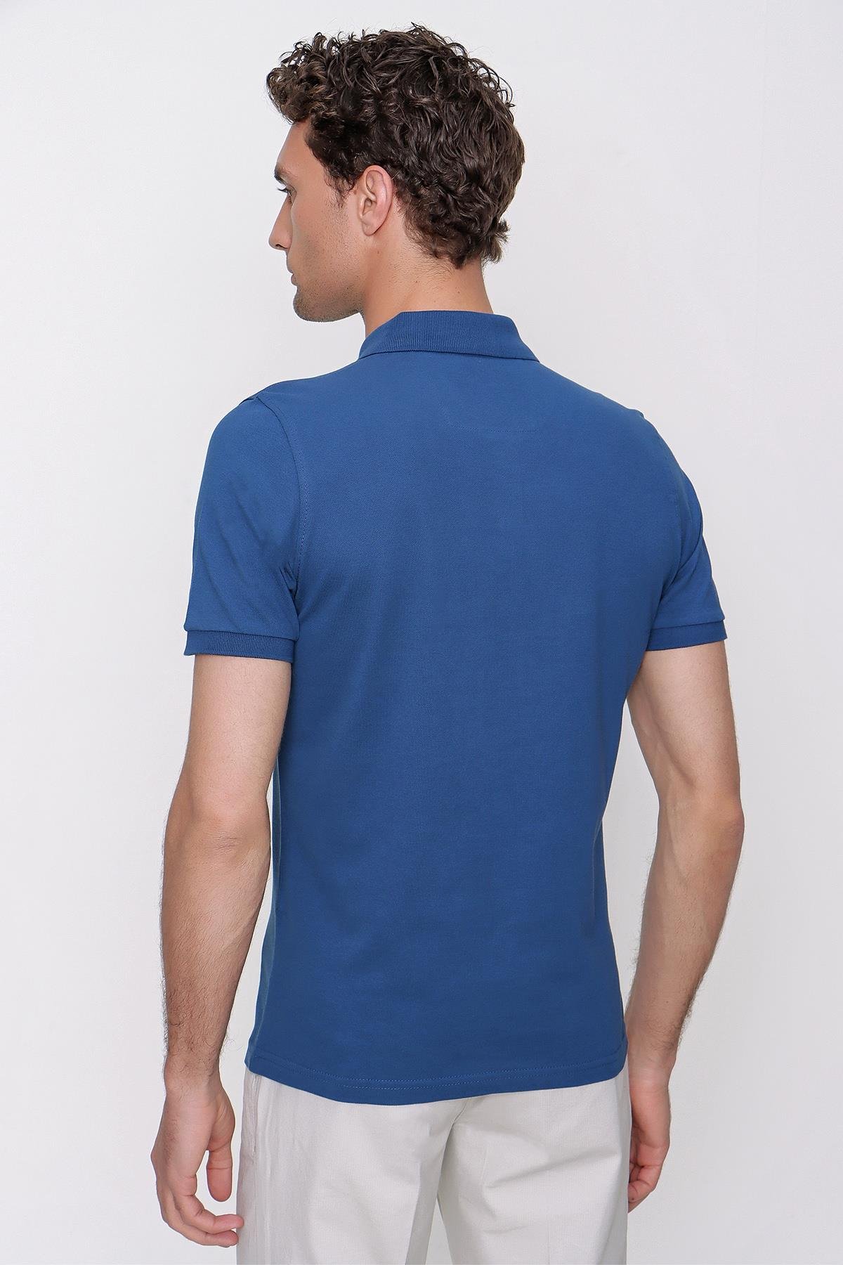 Morven Erkek Marine Basic Polo Yaka Dynamic Fit T-Shirt