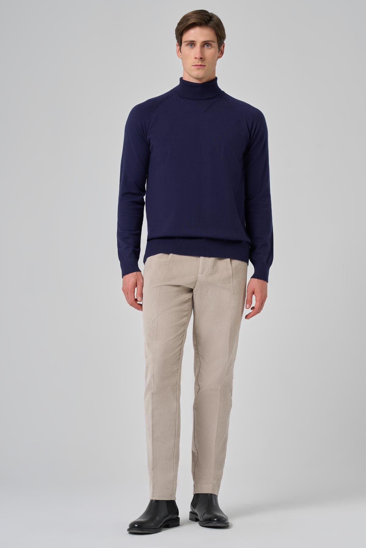 Morven Erkek Marine Trend Core Spun Balıkçı Yaka Dynamic Fit Rahat Kesim Triko