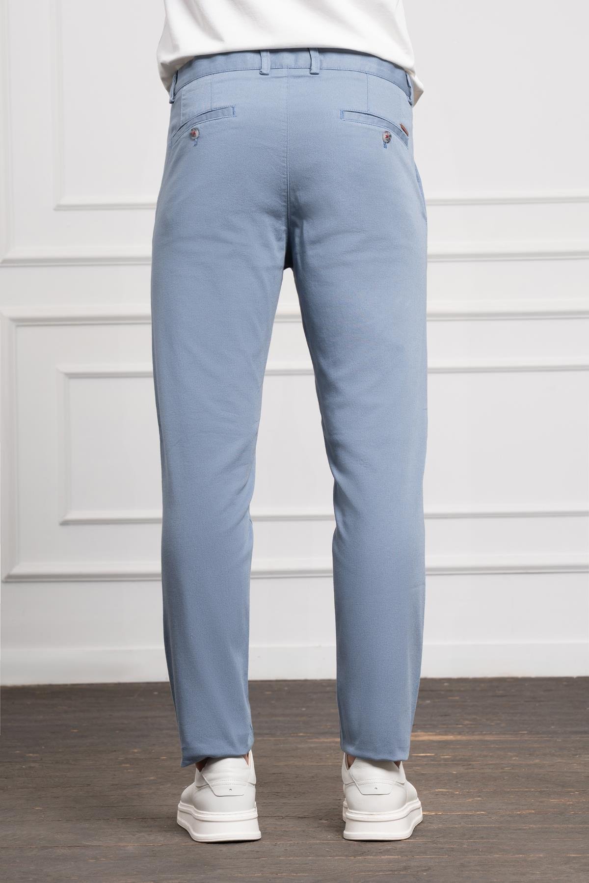 Morven Erkek Mavi Dynamic Fit Rahat Kesim Chino Pantolon